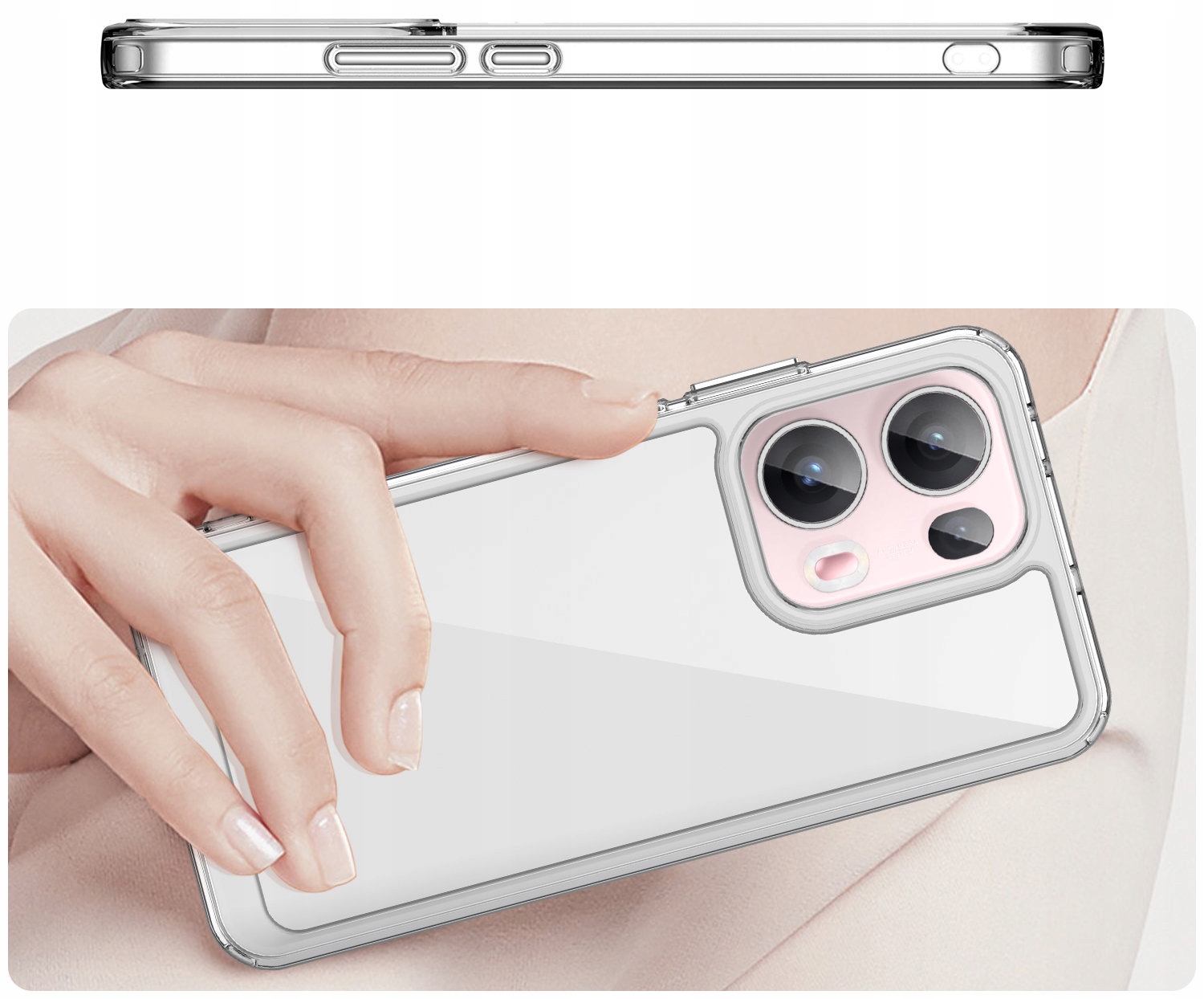 MOCNE ETUI CASE COVER FUTERAŁ OBUDOWA NAKŁADKA do OPPO RENO 13 PRO 5G Kolor bezbarwny