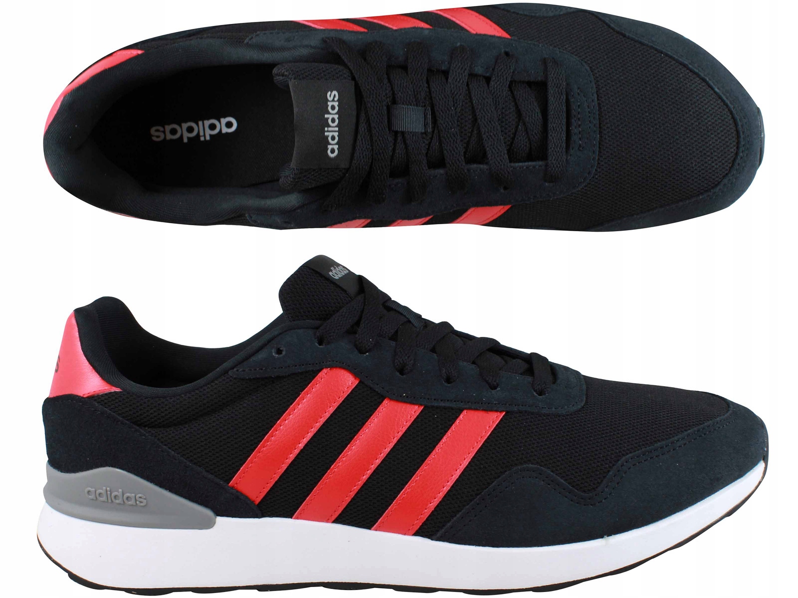 Adidas Run 60S 4.0 JR8571 Racer Buty Sportowe Męskie Jogger Czarne