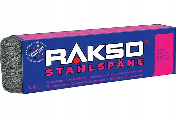 RAKSO Wióry stalowe gruboziarniste A1 150g