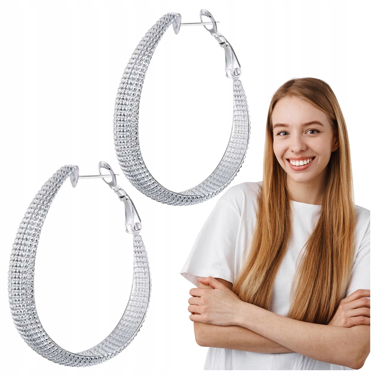 Kolczyki Srebrne Koła Kółka Kolczyk Rodowane Kolczyki Srebro Próby S925