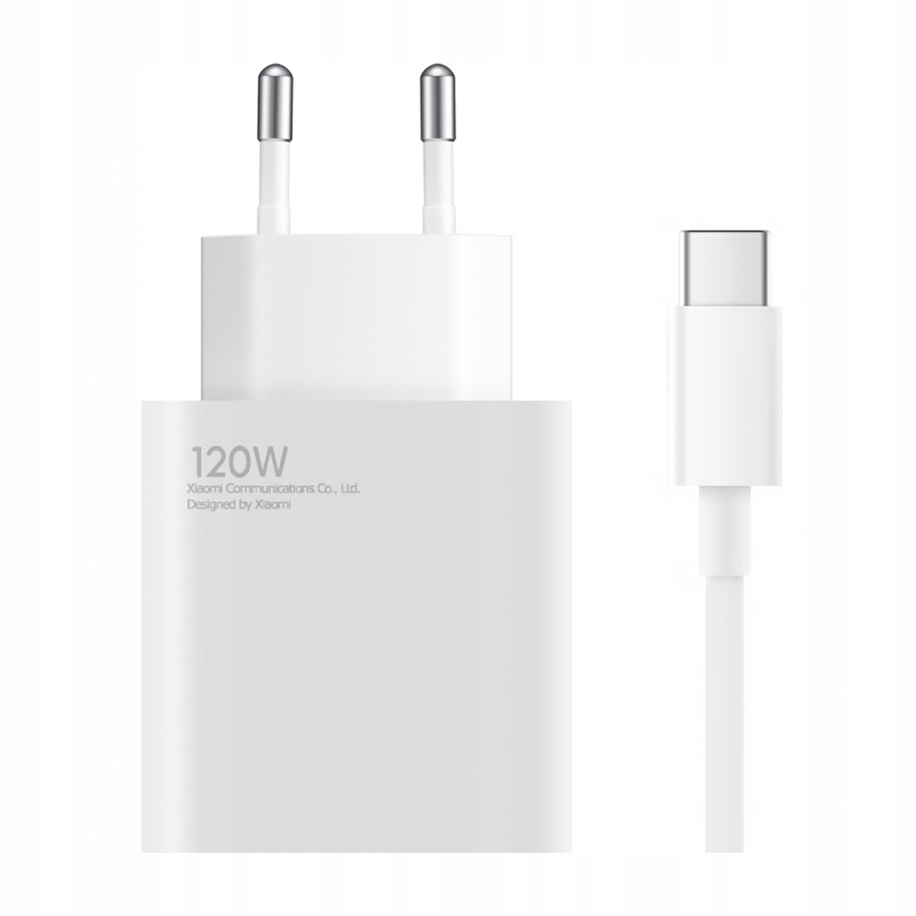 Síťová Nabíječka Xiaomi Usb-a 120 W 6 A S Kabelem Usb-c Bílá