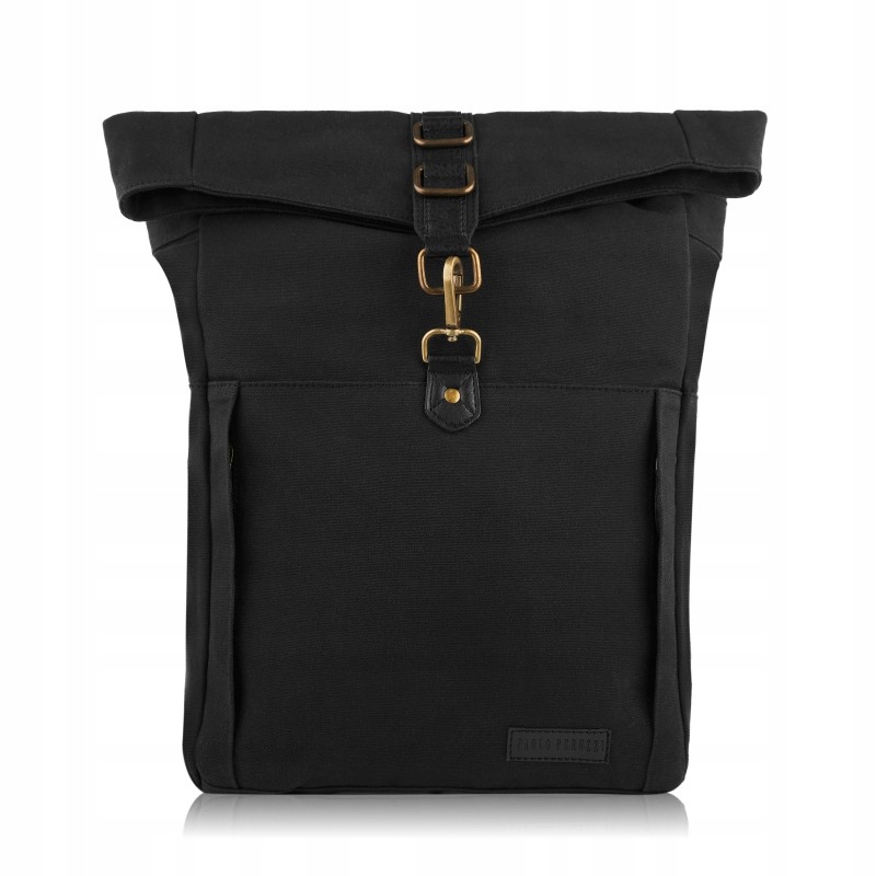 Batoh Černý městský A4 Paolo Peruzzi Vege Bavlněný Canvas