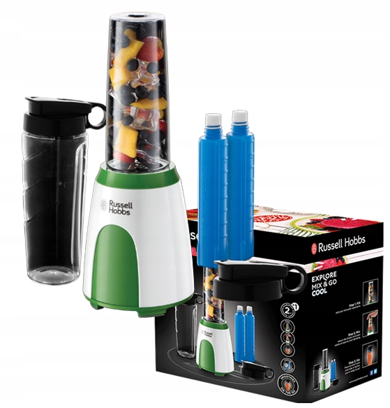 Kruszy lód Sportowy Blender z tubami chłodzącymi, bez Bpa Russell Hobbs