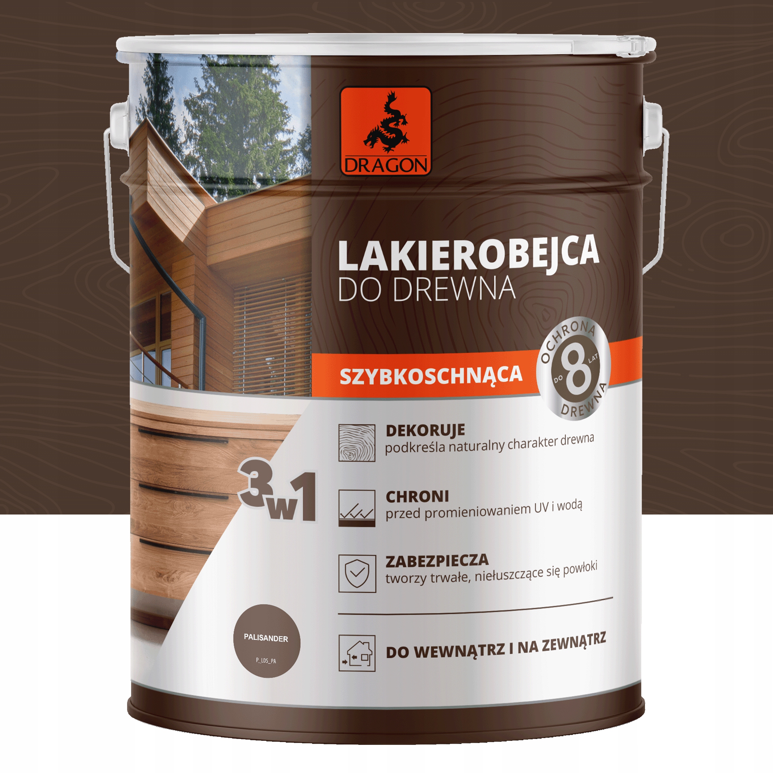 Лак для дерева 5л палисандр дракон