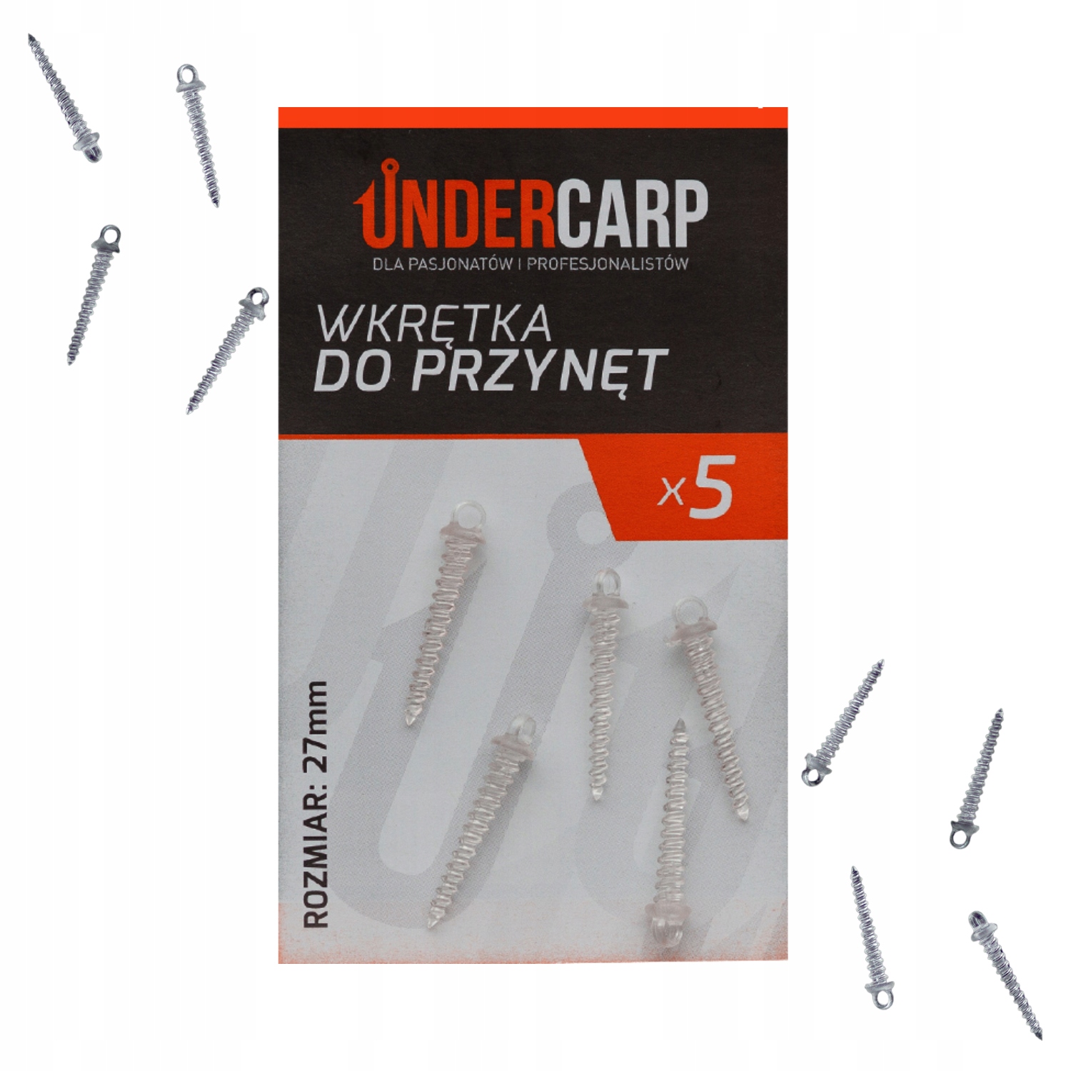Wkrętka Do Przynęt 27 Mm Undercarp Przezroczysty