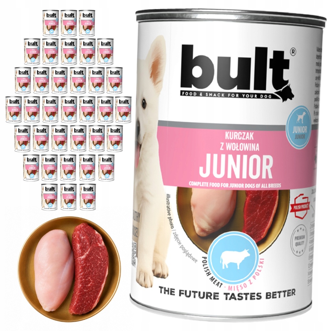 Bult Junior vlhké krmivo pro štěňata Kuře s hovězím masem konzerva 36x400g