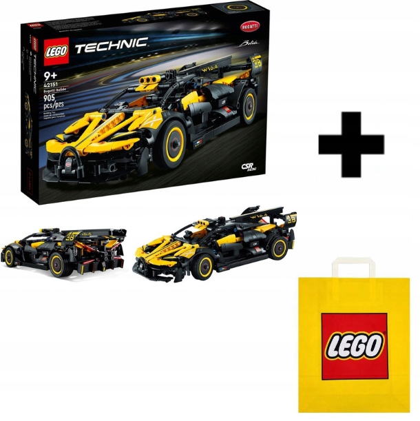 Lego Technic Bugatti Bolide 42151 Závodní Lego Dárek Taška
