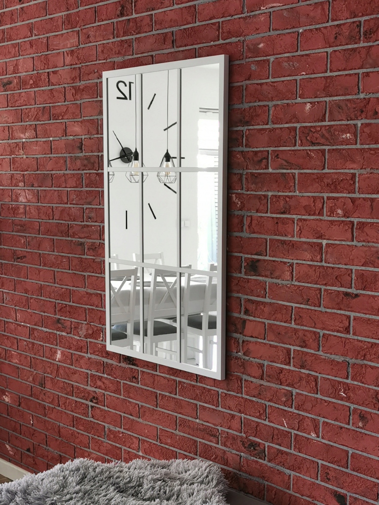 Lustro loft ze szprosami 125x65 industrialne Typ lustra ścienne