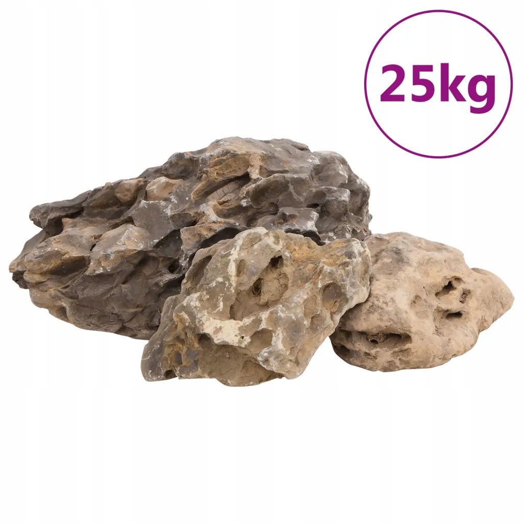 Akvarijní kameny Dragon Stone, přírodní, šedé, 10-40 cm, 25 kg