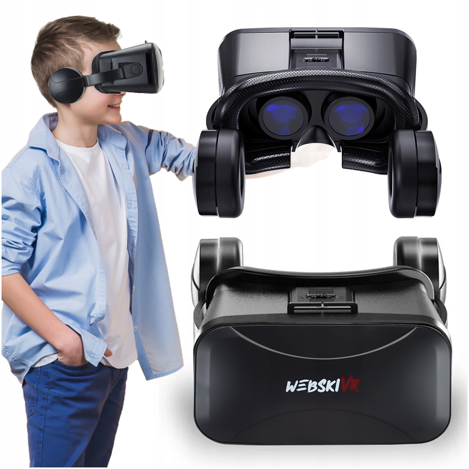 Okulary Gogle Vr Do Telefonu Z Wbudowanymi Słuchawkami Nausznymi