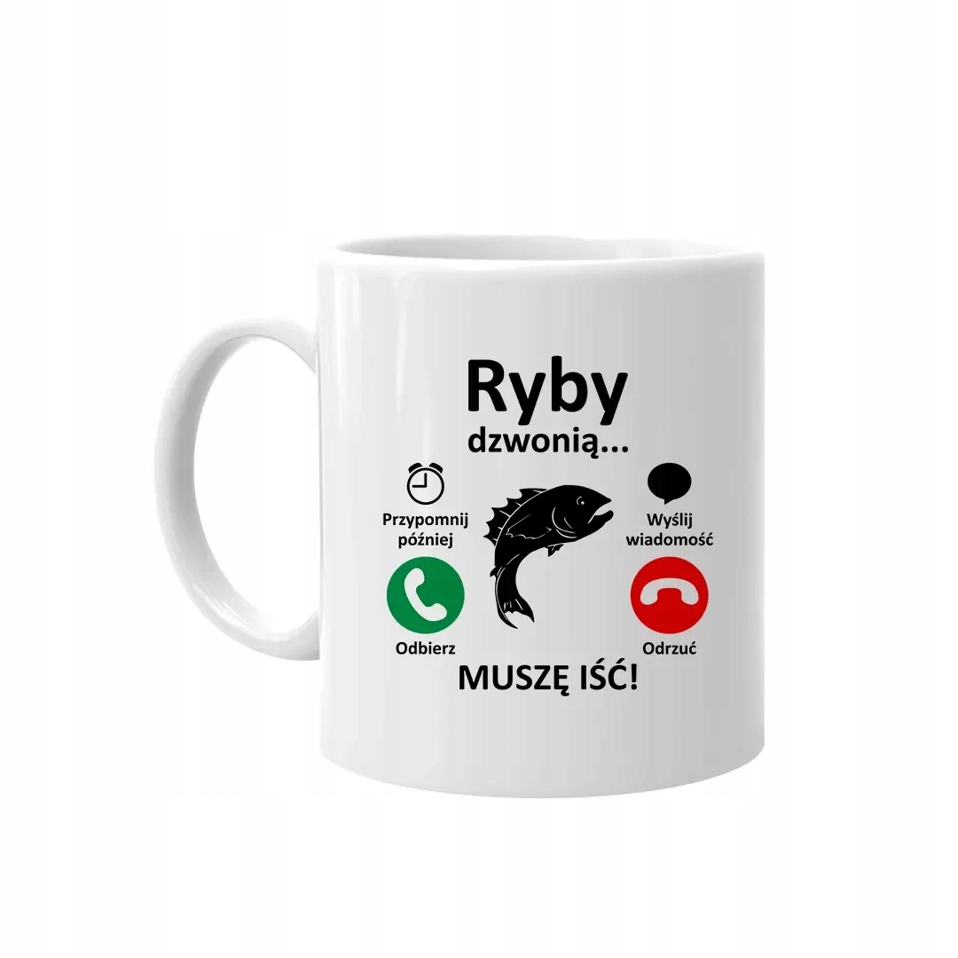 

Ryby dzwonią, muszę iść kubek dla wędkarza