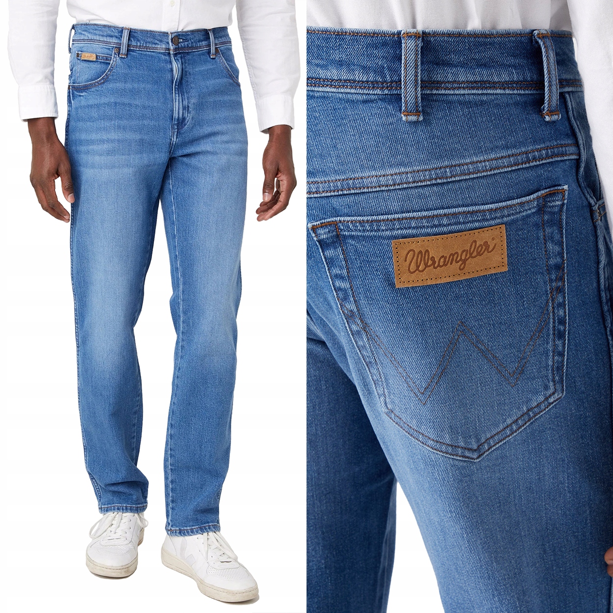 Wrangler Texas New Favorite Džins klasické jednoduché džínové kalhoty W48 L34