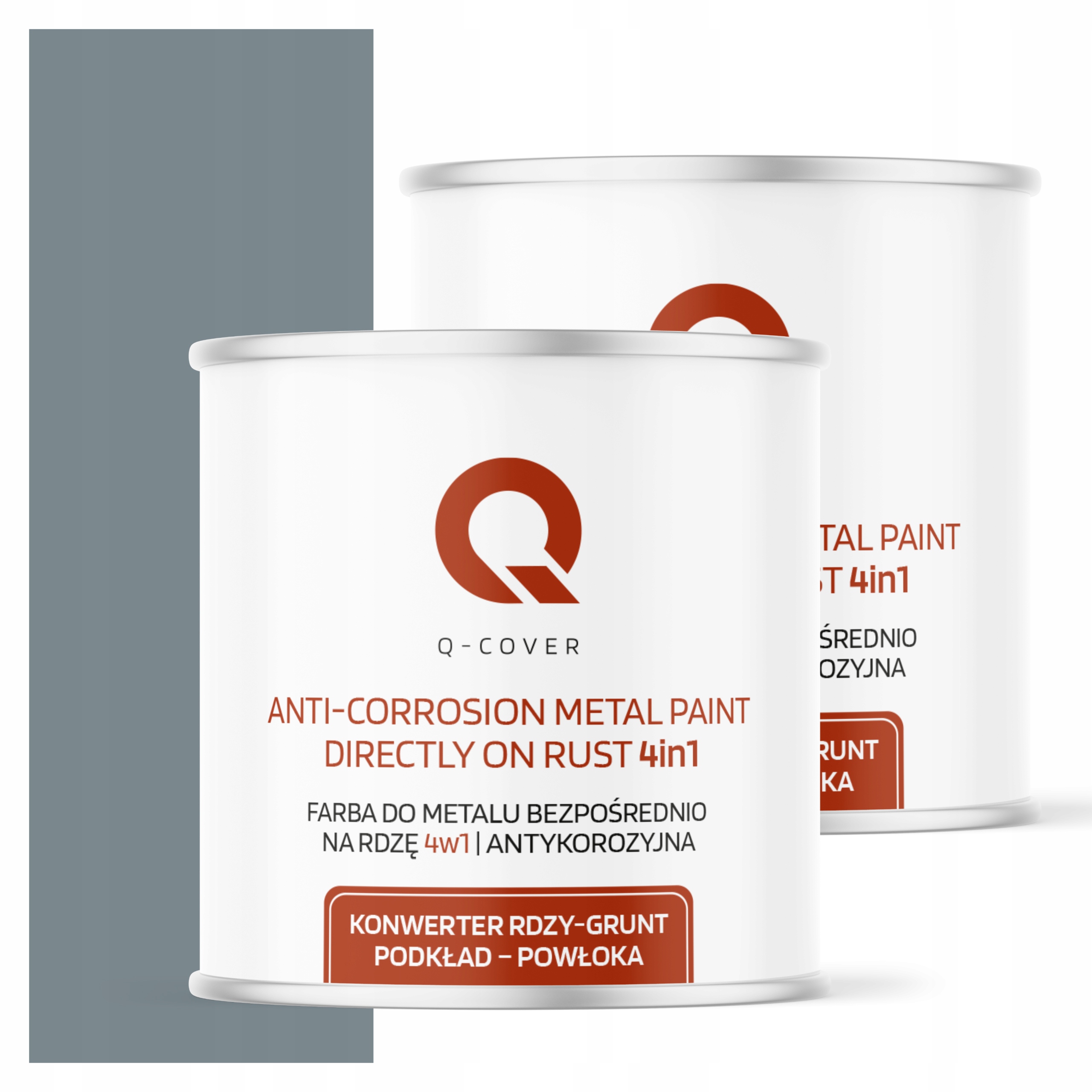 Farba Priamo na hrdzu Kov Aluminium Oceľ 2,5L 4v1 Mat Veverička Šedá