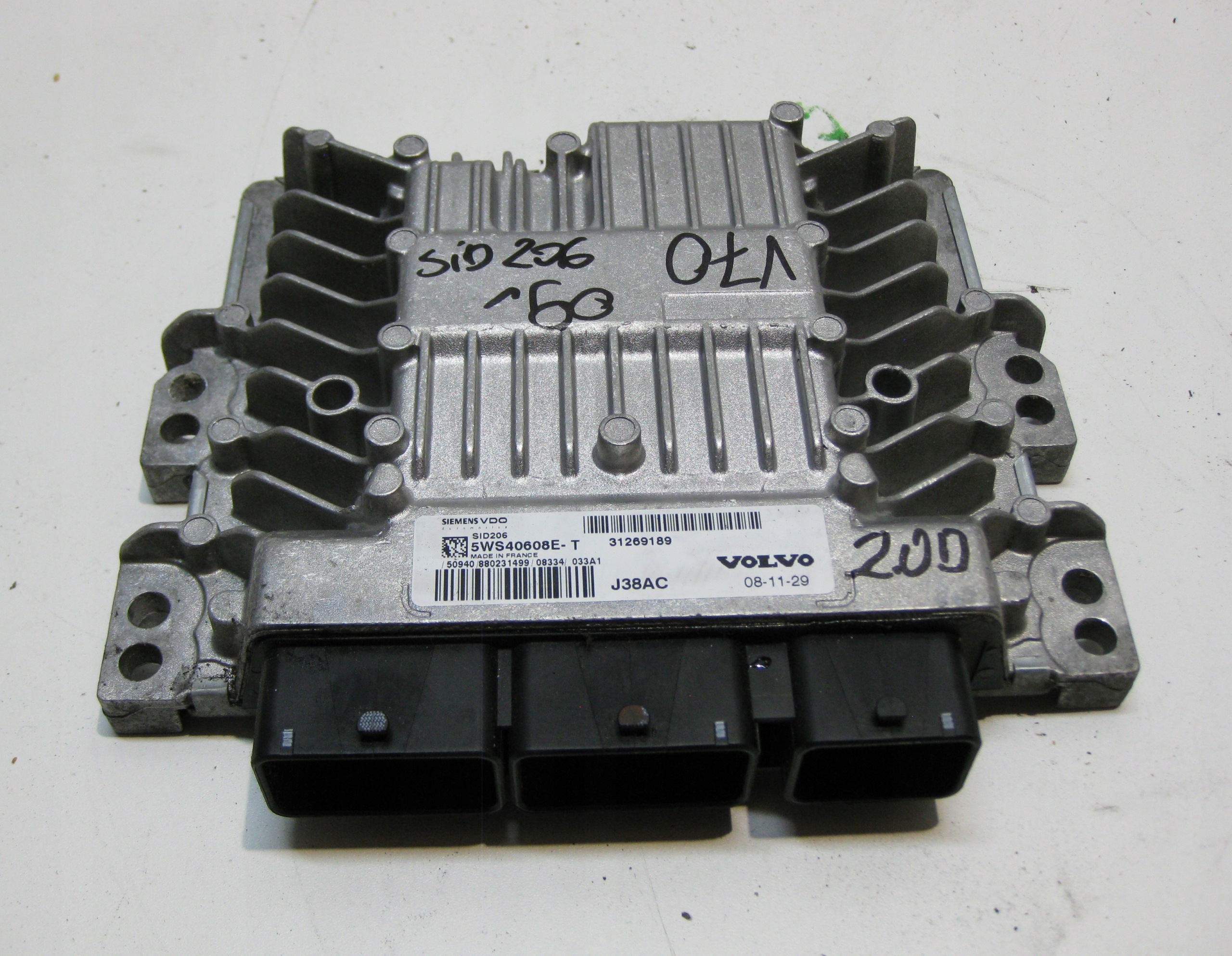 VOLVO V70 2.0 D 09R control unit computer of the engine 31269189