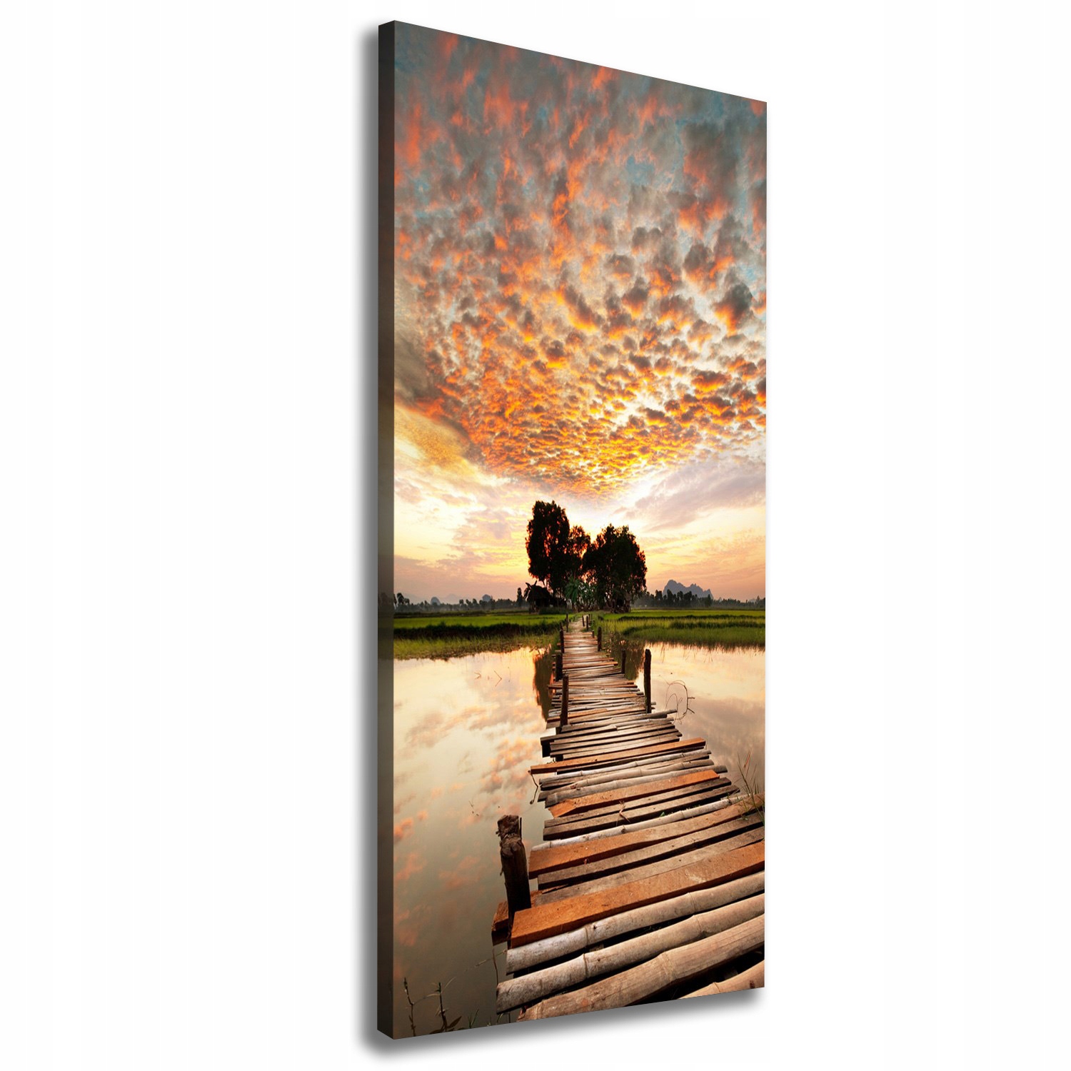 

Foto obraz na płótnie Drewniany most 50x125 cm