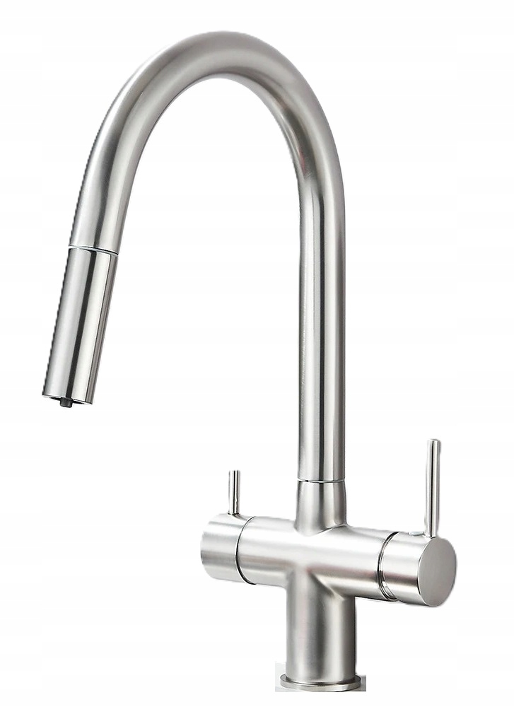 Kuchynská batéria Trojcestná pre filter Inox Oceľ IX Oceľový výtok