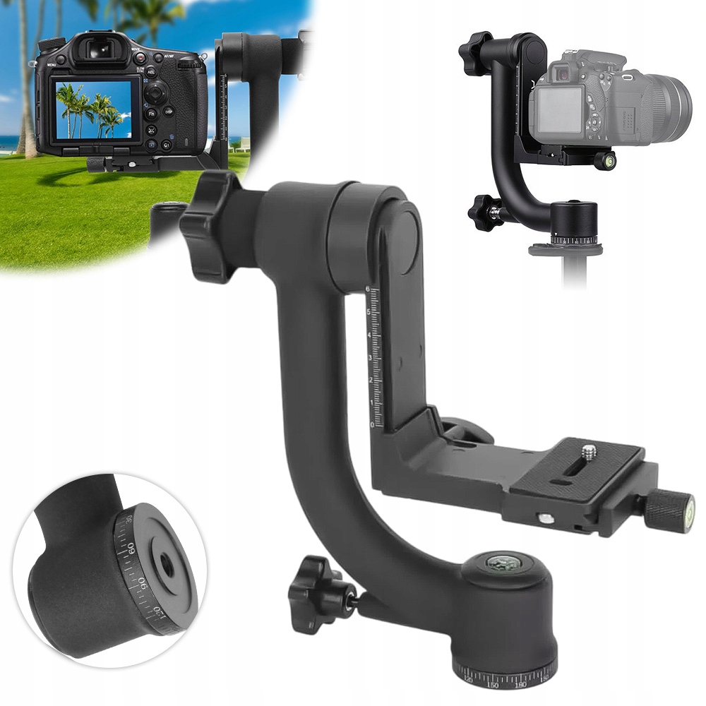 Olejová hlavice Gimbal panoramatická do 20 kg 1/4 360° pro teleobjektiv