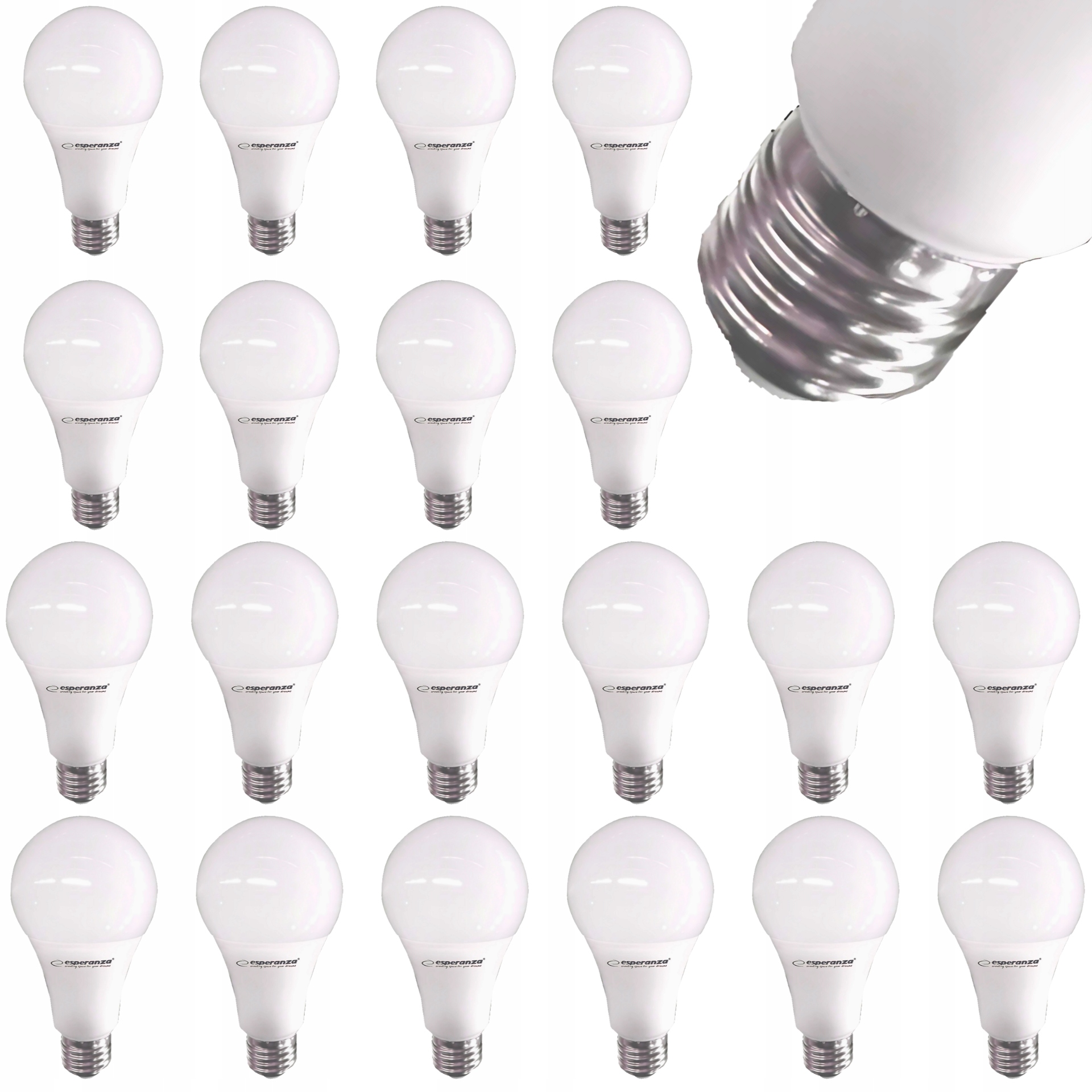 20x Žiarovka Led A70 E27 16W 1340lm 3000K Barva Bíla Teplá Uhlová 270