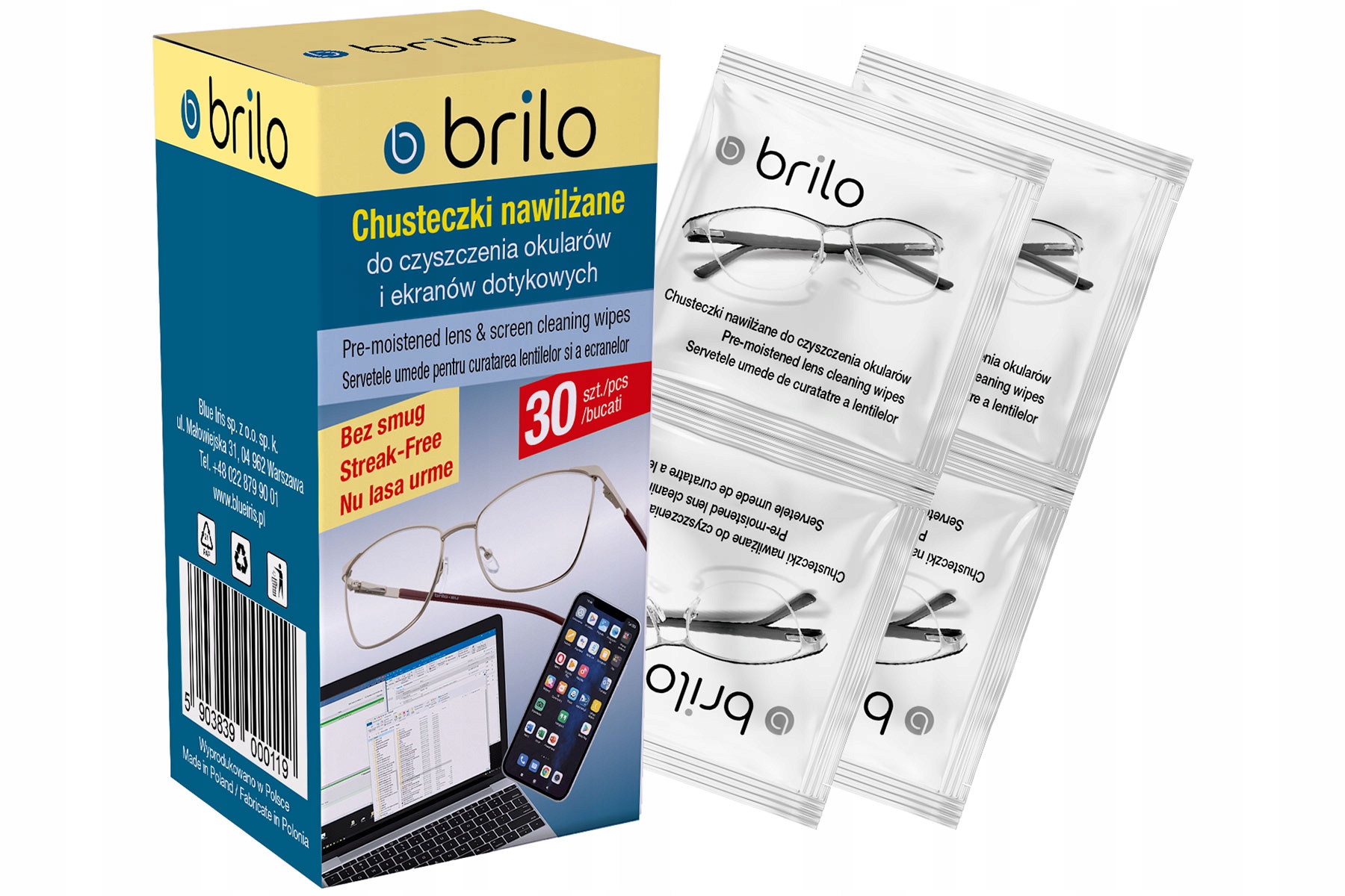 Chusteczki Ściereczki Czyszczące Ekran LCD Oled Okulary Telefon Smartphone