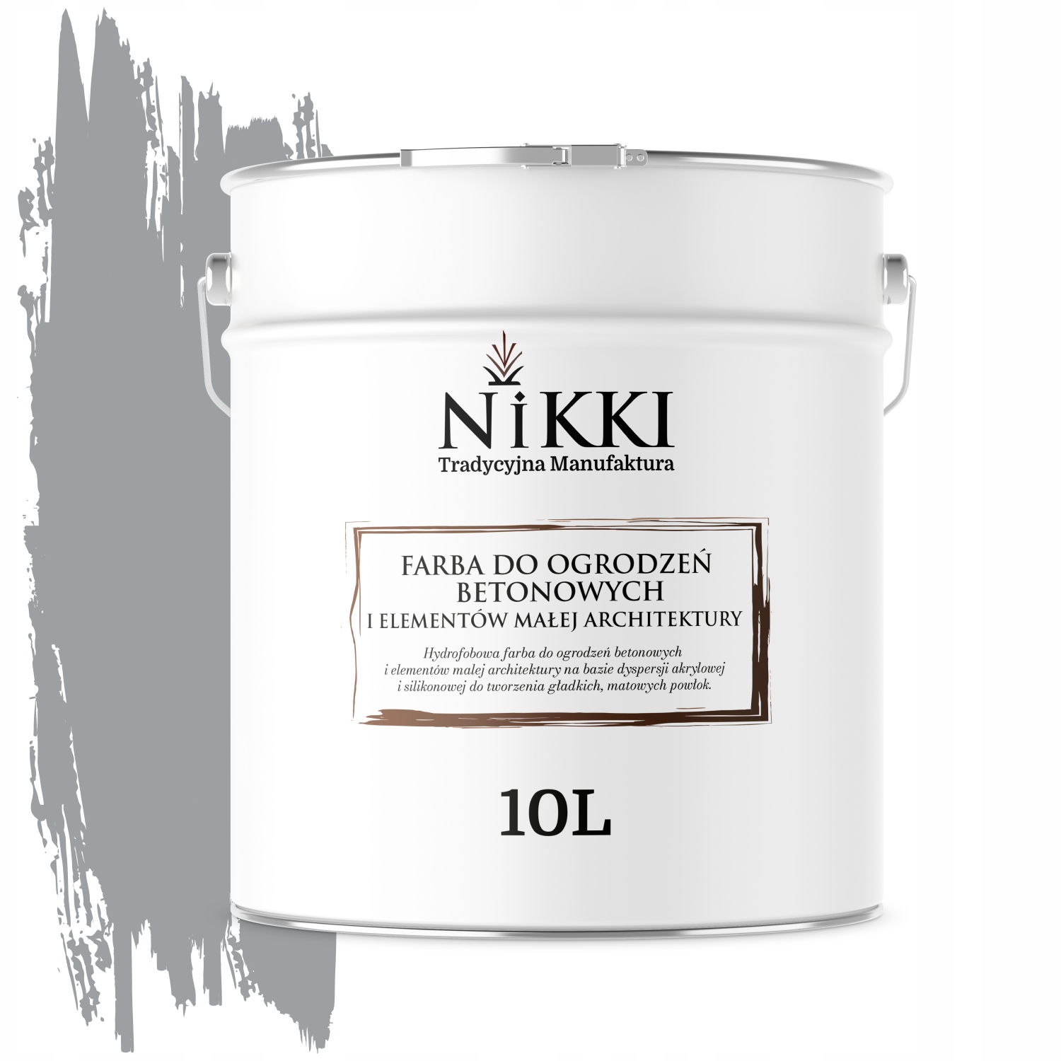 Farba Na Maľovanie Plotov 10 L Betónových Kvetináčov Šedá S Modrou