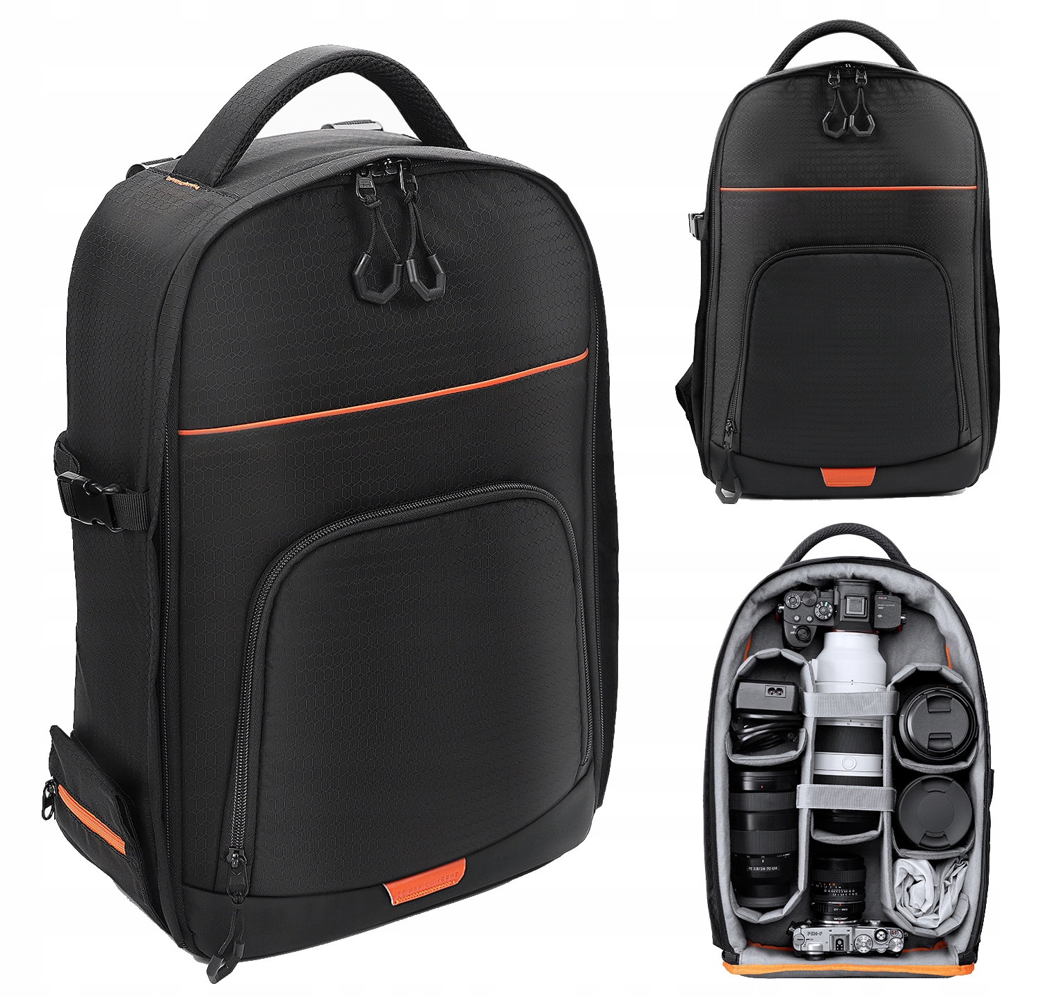 Velký Fotografický Batoh na Fotoaparát a Notebook 18 Litrů s Držákem na Stativ K&f