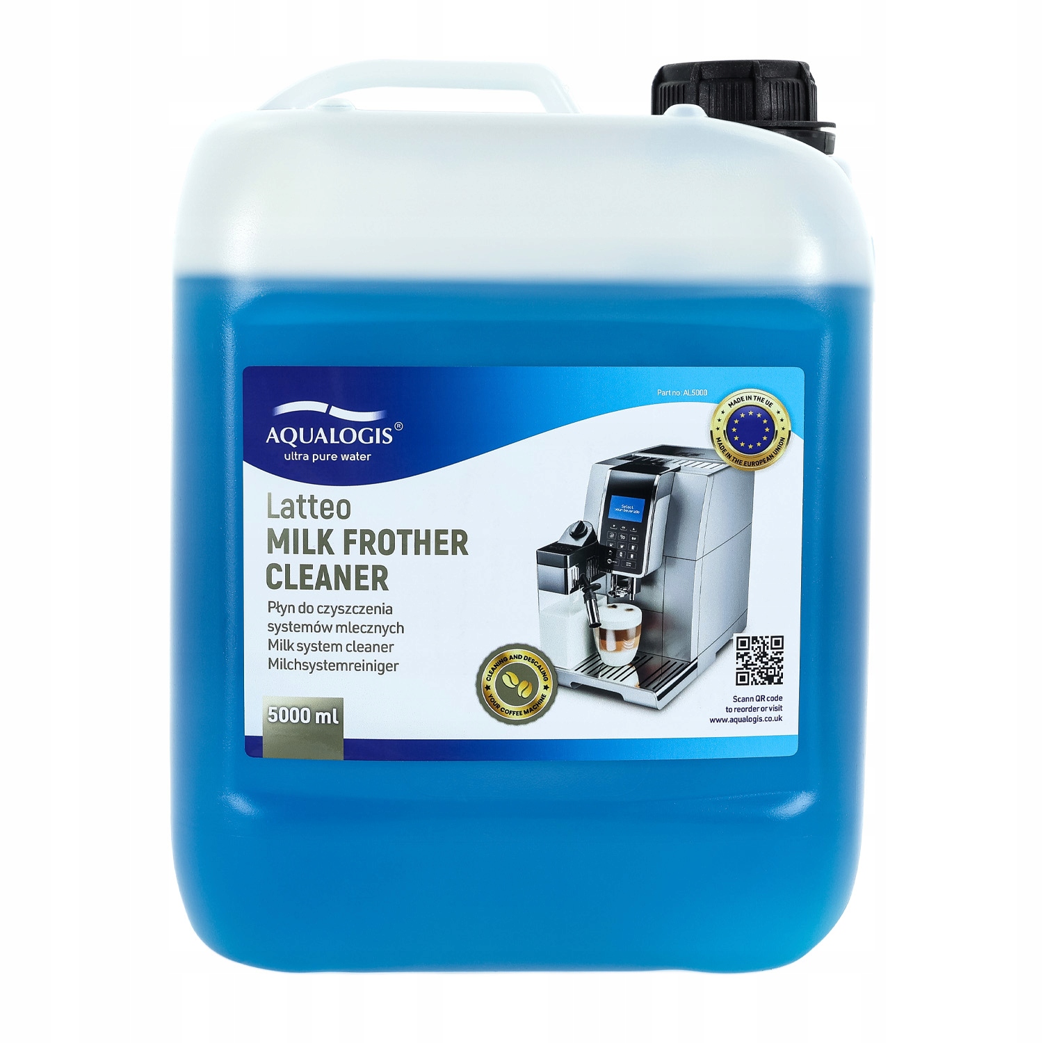 Aqualogis Latteo Płyn Czyszczący system Mleczny Cappuccino 5 litrów