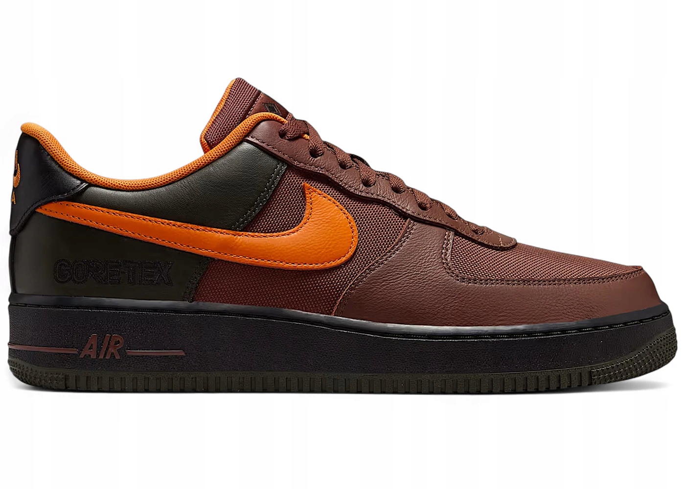 Pánské Tenisky Nike Air Force Hnědé Kožené Gore Tex 1 Gtx Velikost 45,5