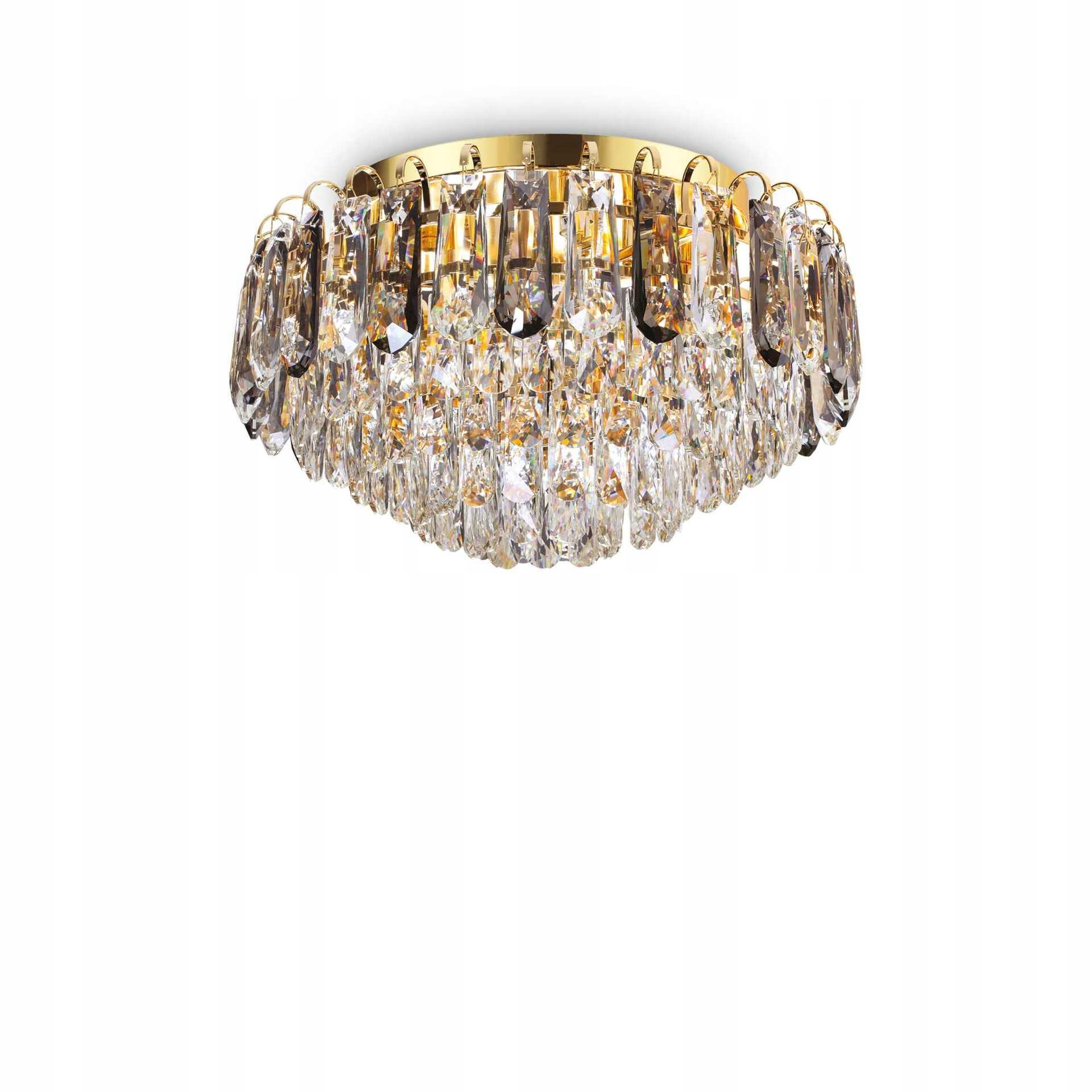 Stropné svietidlo Ideal Lux Magnolia PL7 G9 zlatá 45cm 2100lm