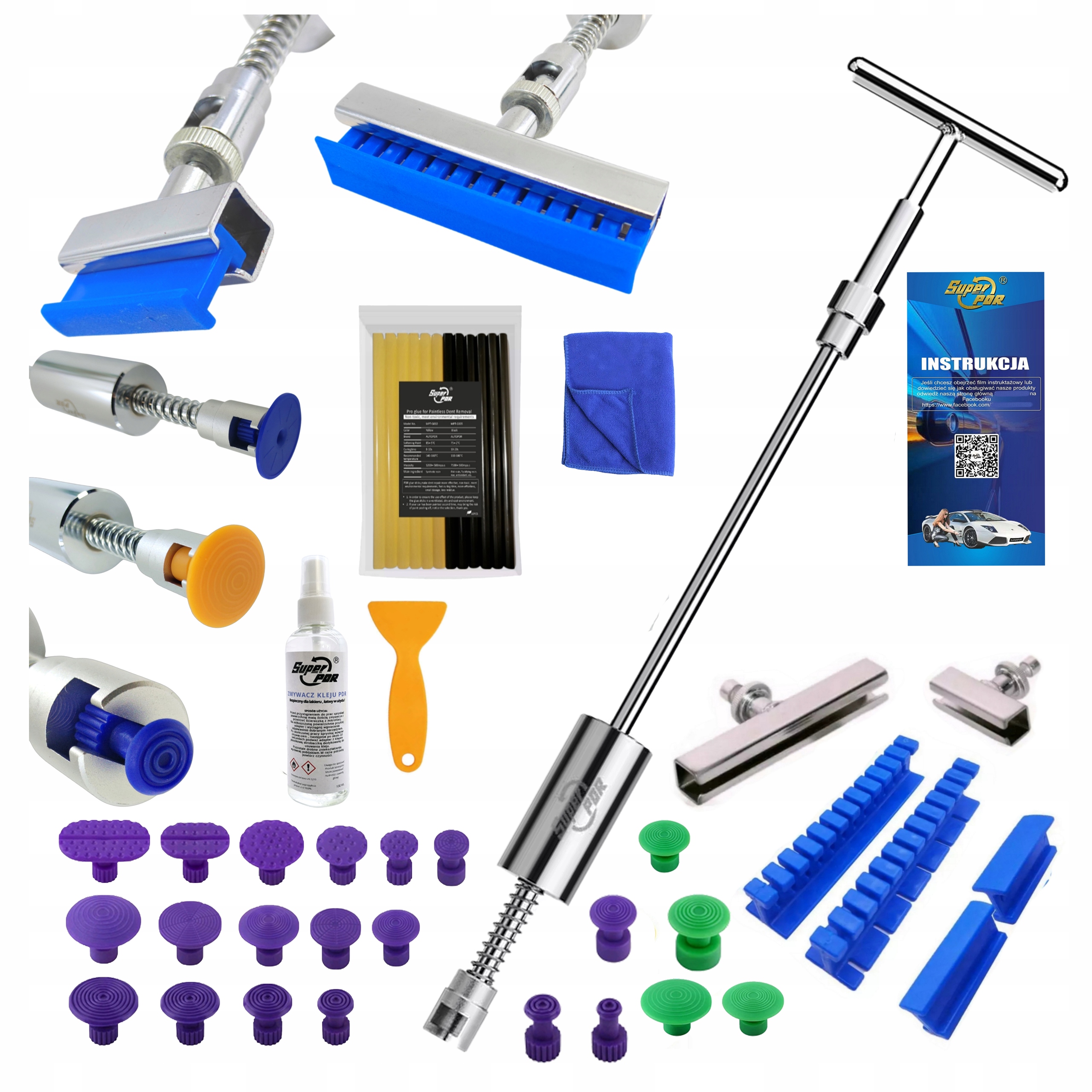 Sada pro opravu vytahování, odstraňování promáčklin, setrvačné kladivo