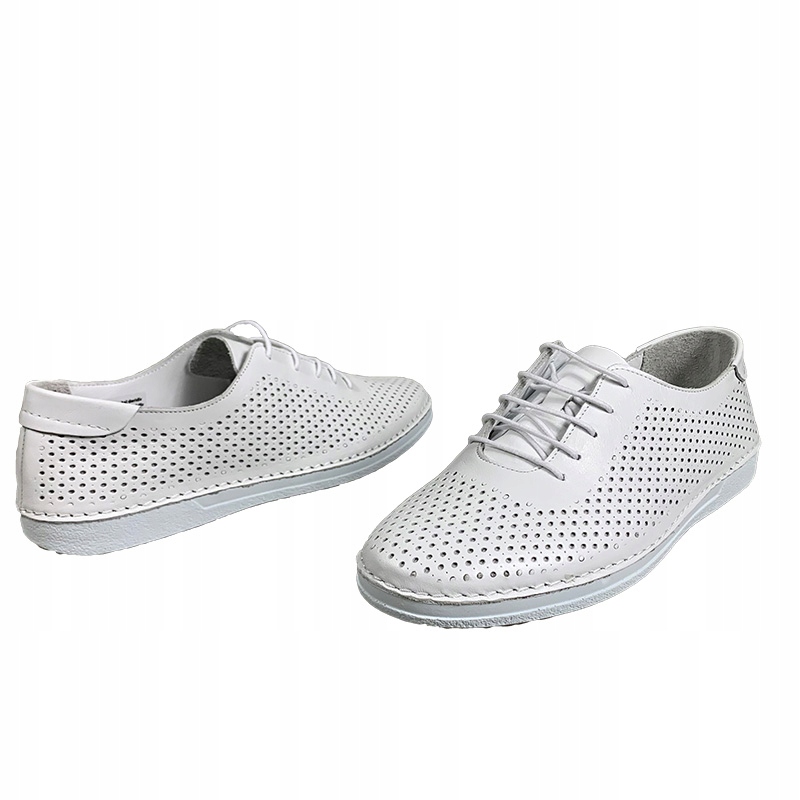 LORETTA VITALE 227 ażurowe białe półbuty sport R.36 Rozmiar 36