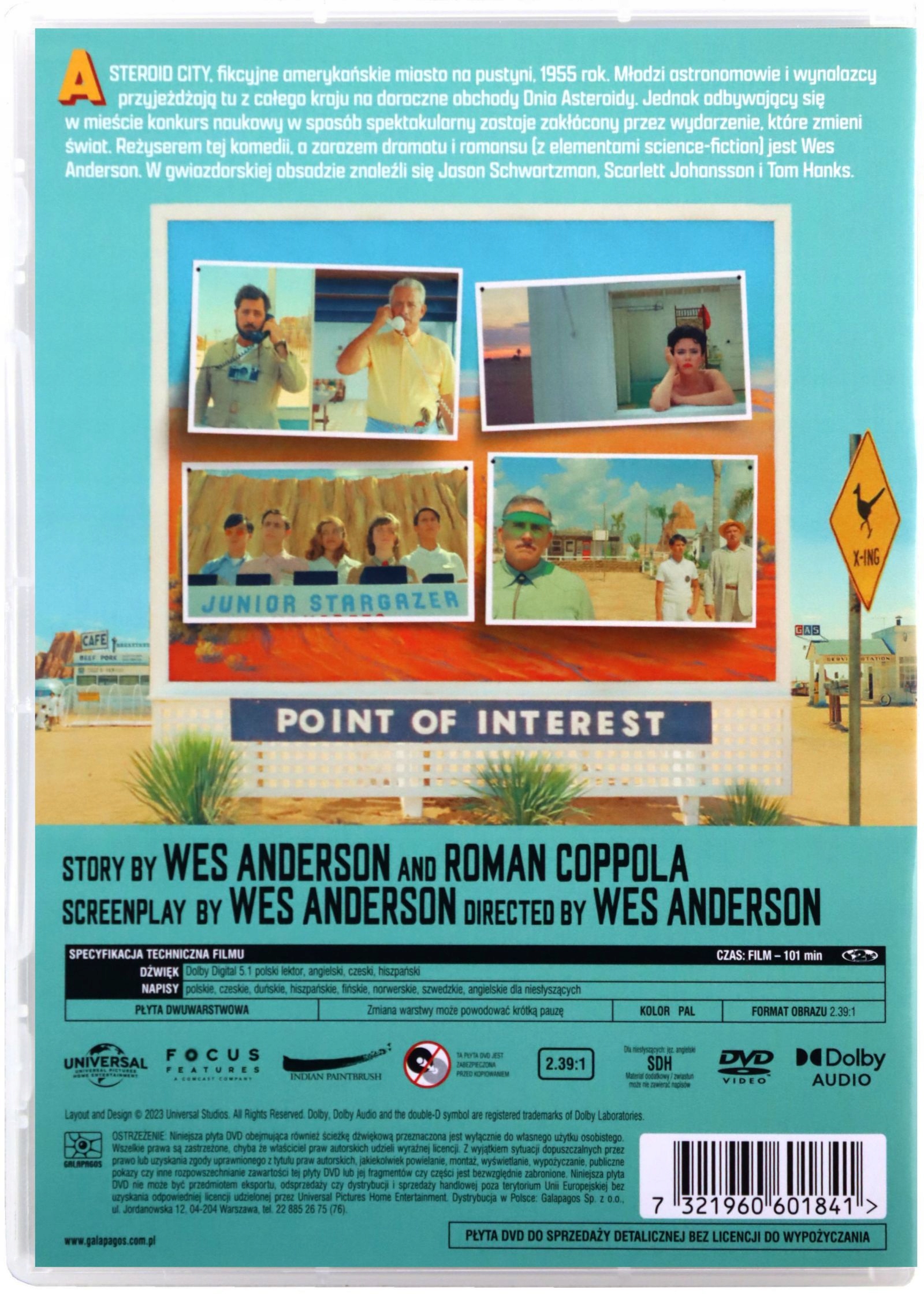 ASTEROID CITY (DVD) Stan opakowania oryginalne