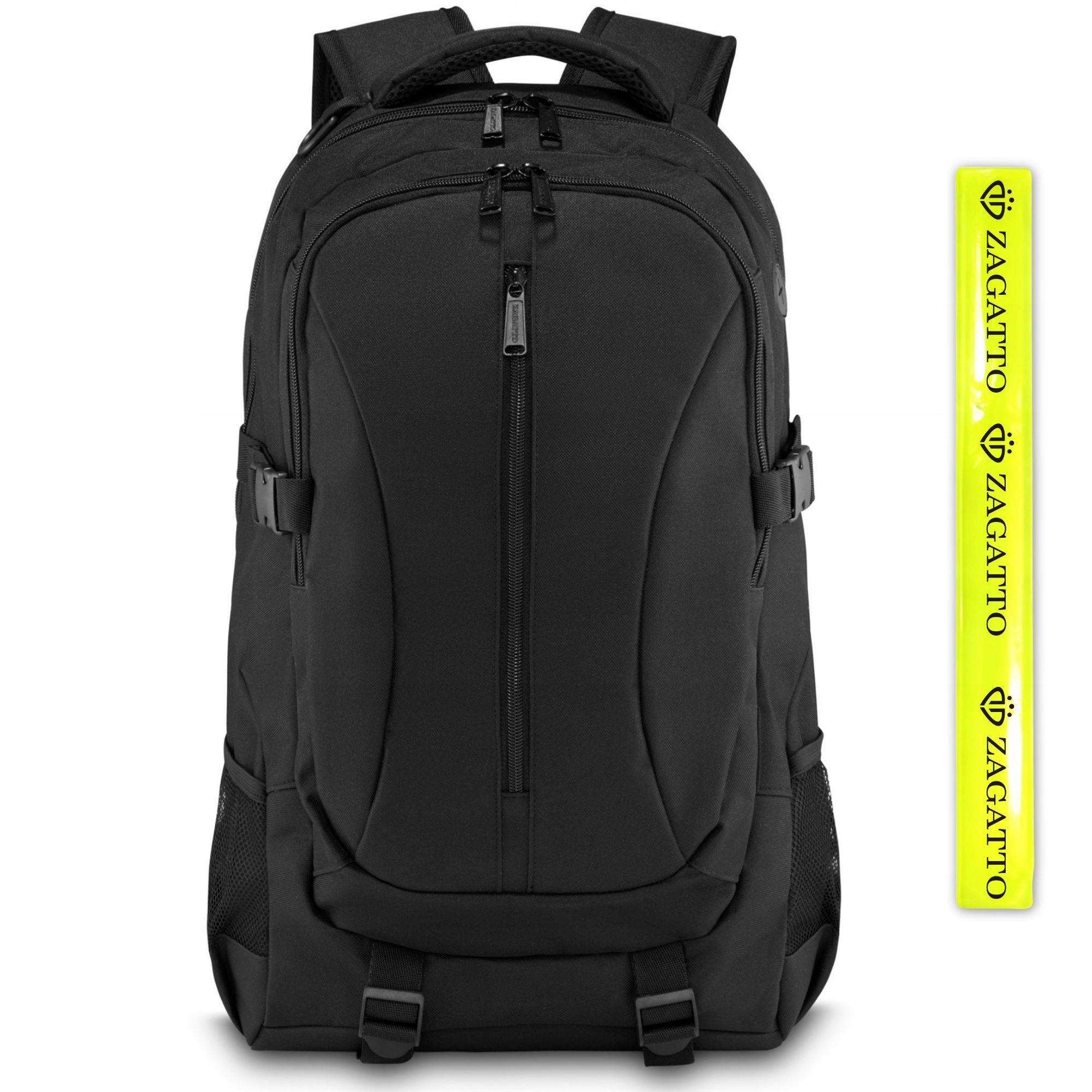 Duży plecak męski czarny sportowy szkolny z miejscem na laptopa 17” Zagatto