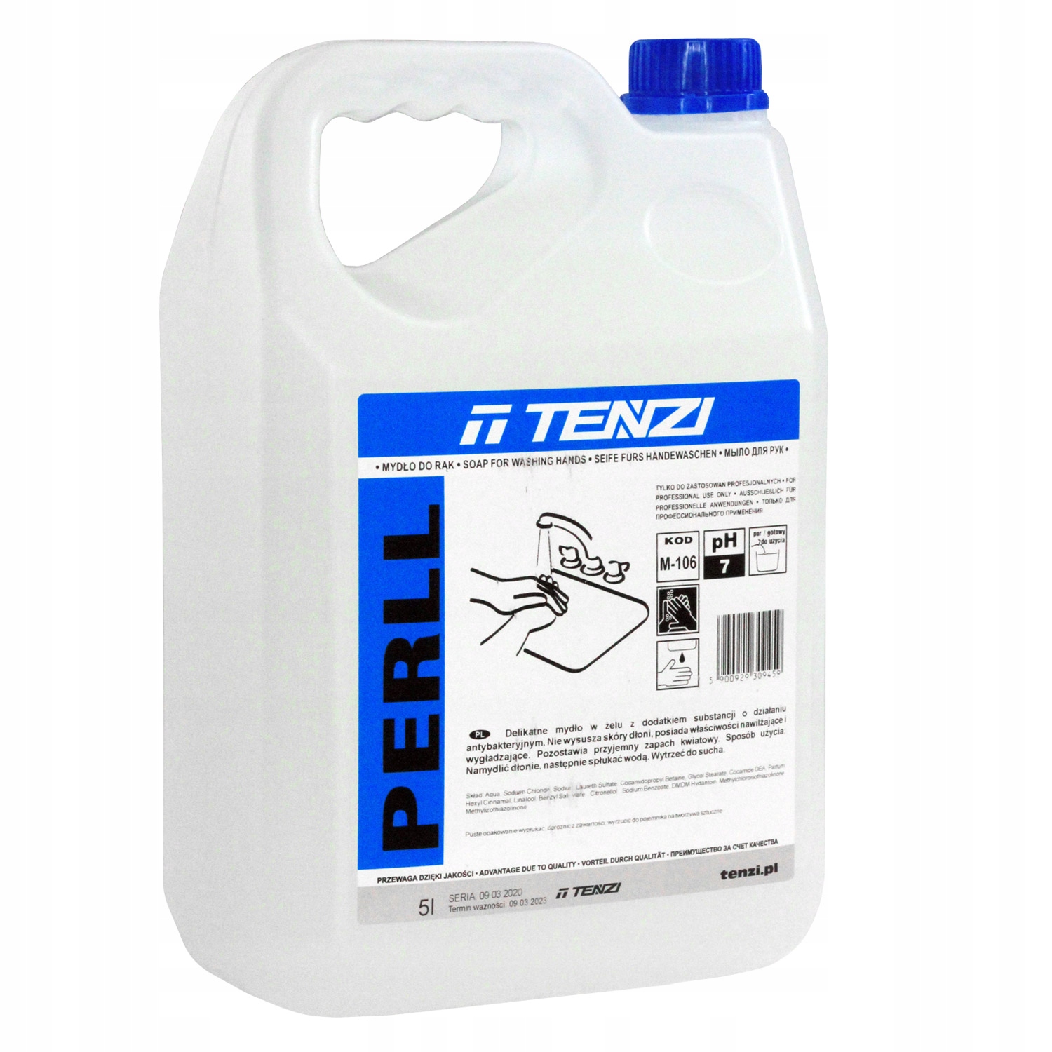 ANTYBAKTERYJNE MYDŁO TENZI 5L + DOZOWNIK GRATIS Kod producenta TENZI81