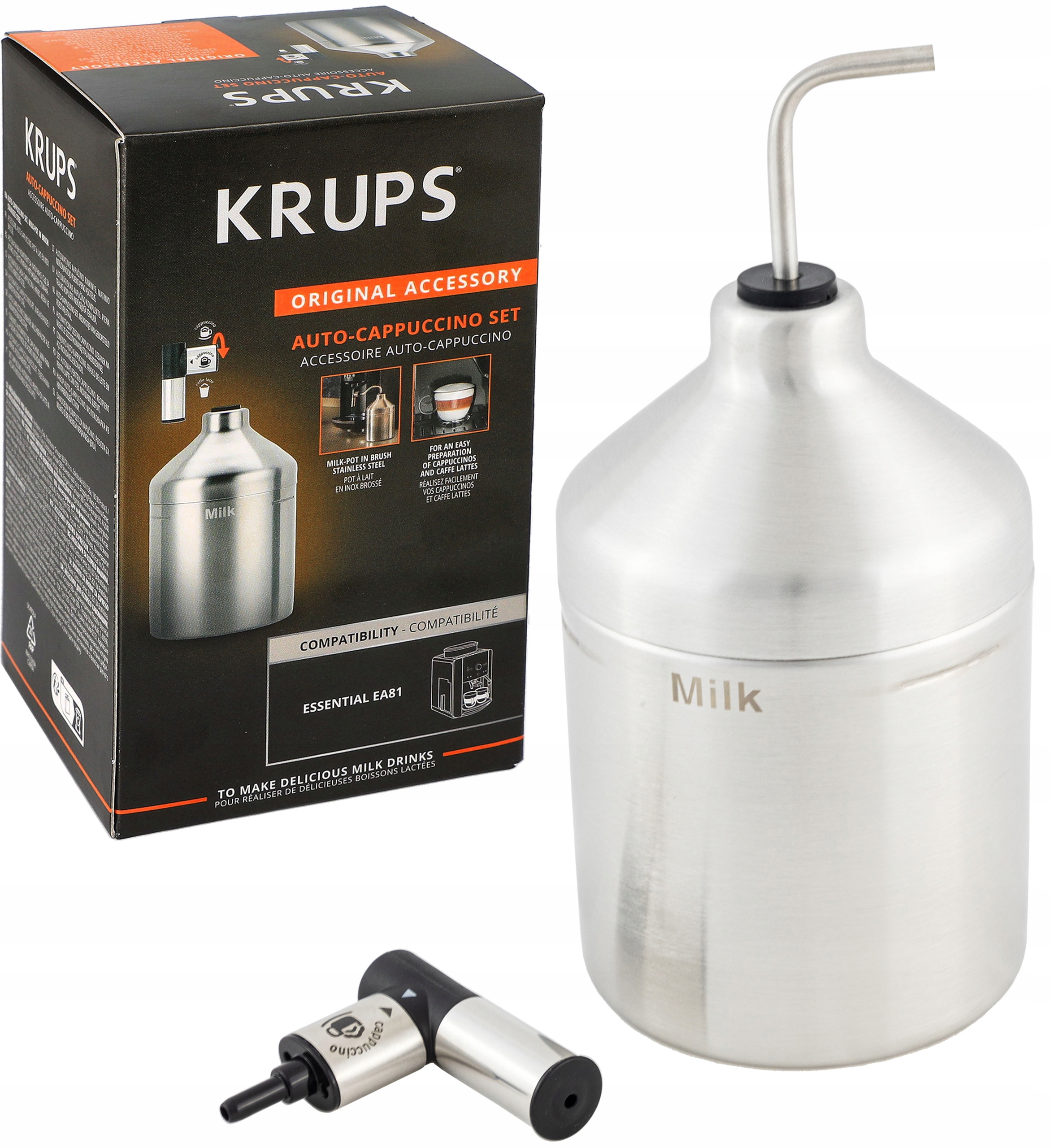 Zestaw Pojemnik Spieniacz mleka Auto-cappuccino XS600010 do ekspresu Krups