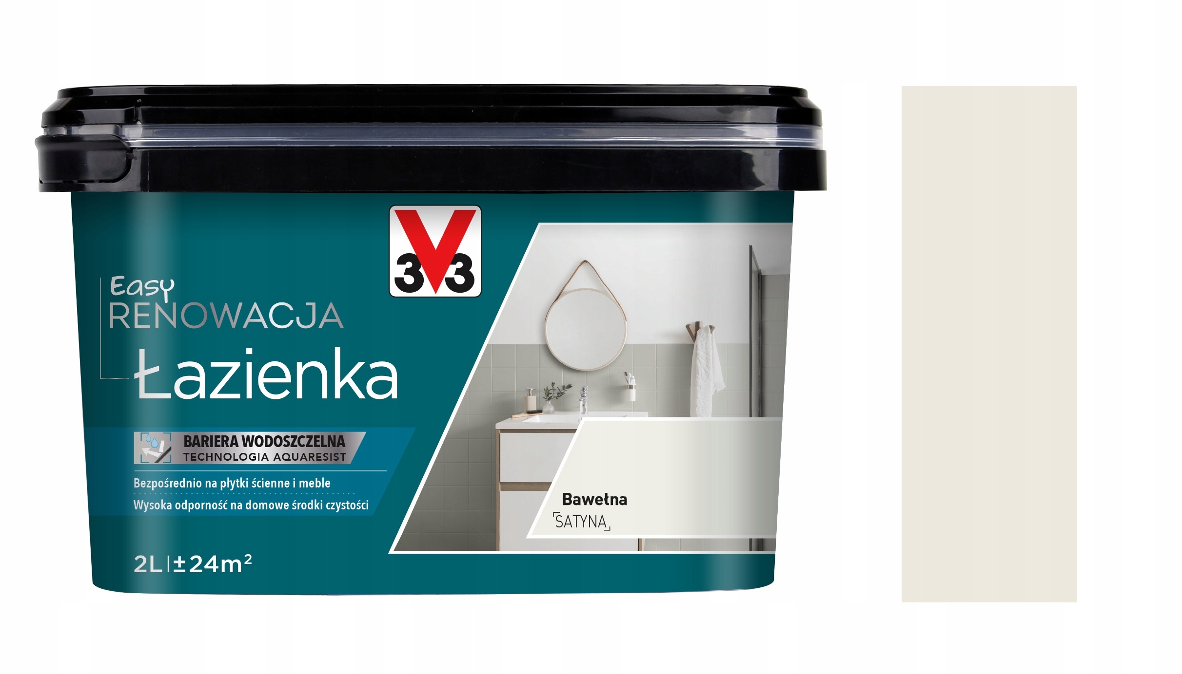 Farba V33 Easy Renowacja Łazienka Bawełna 2L