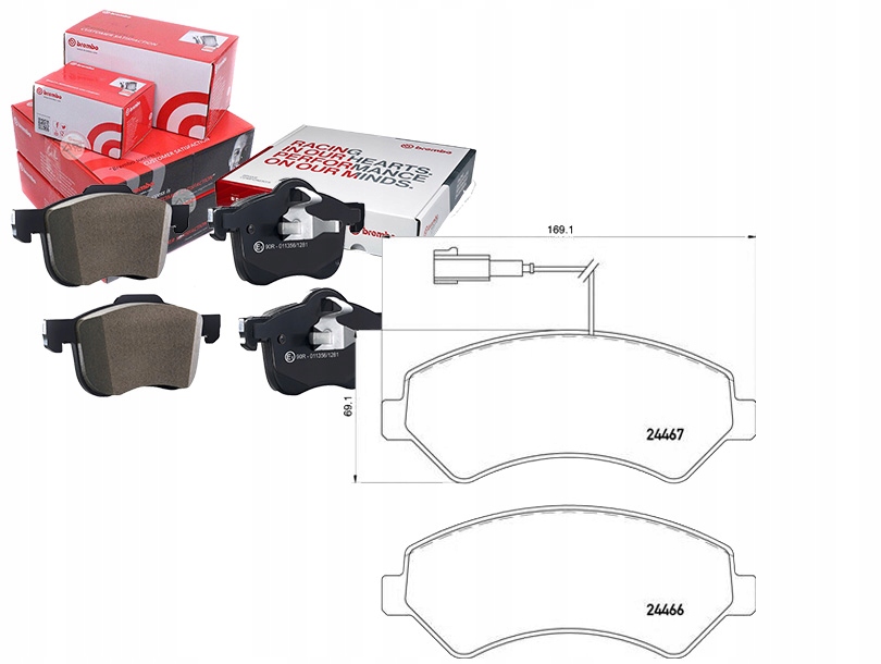 Sada Brzdových Destiček Brembo 355021281 36370