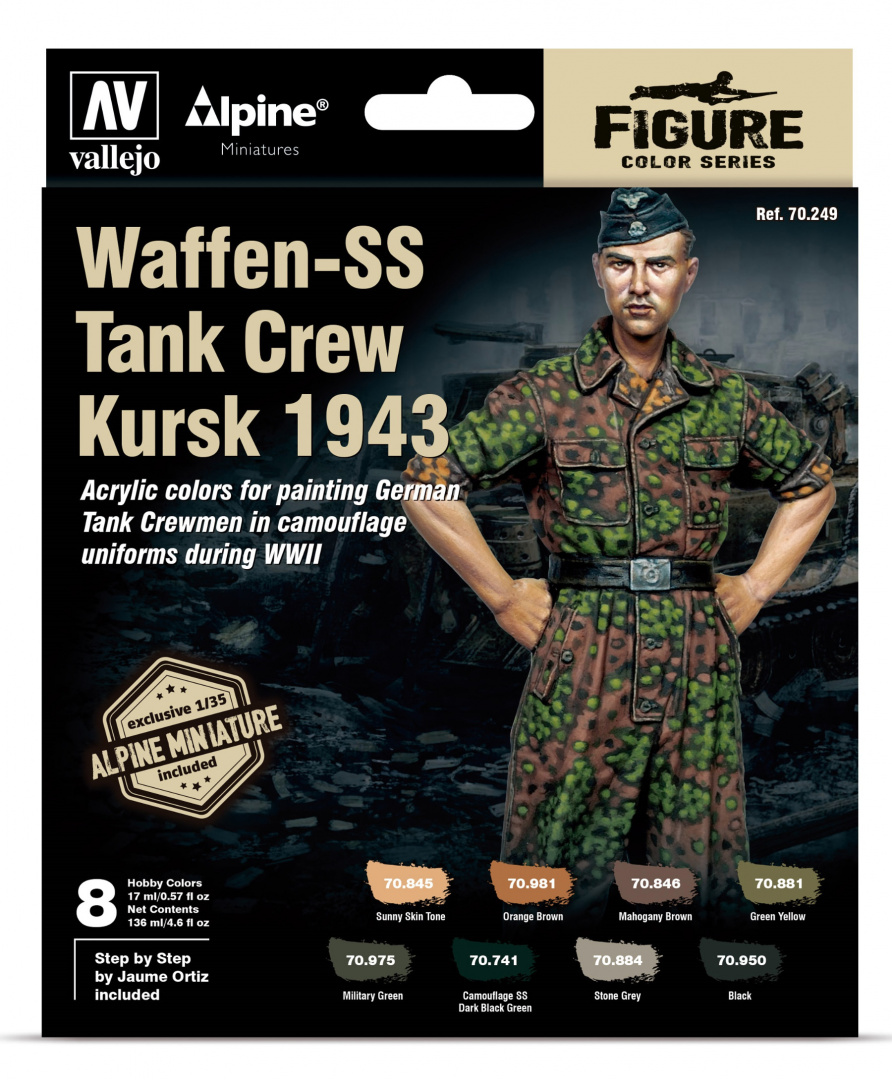 Vallejo 70249 Waffen Ss Tank Crew Kursk 8 barev