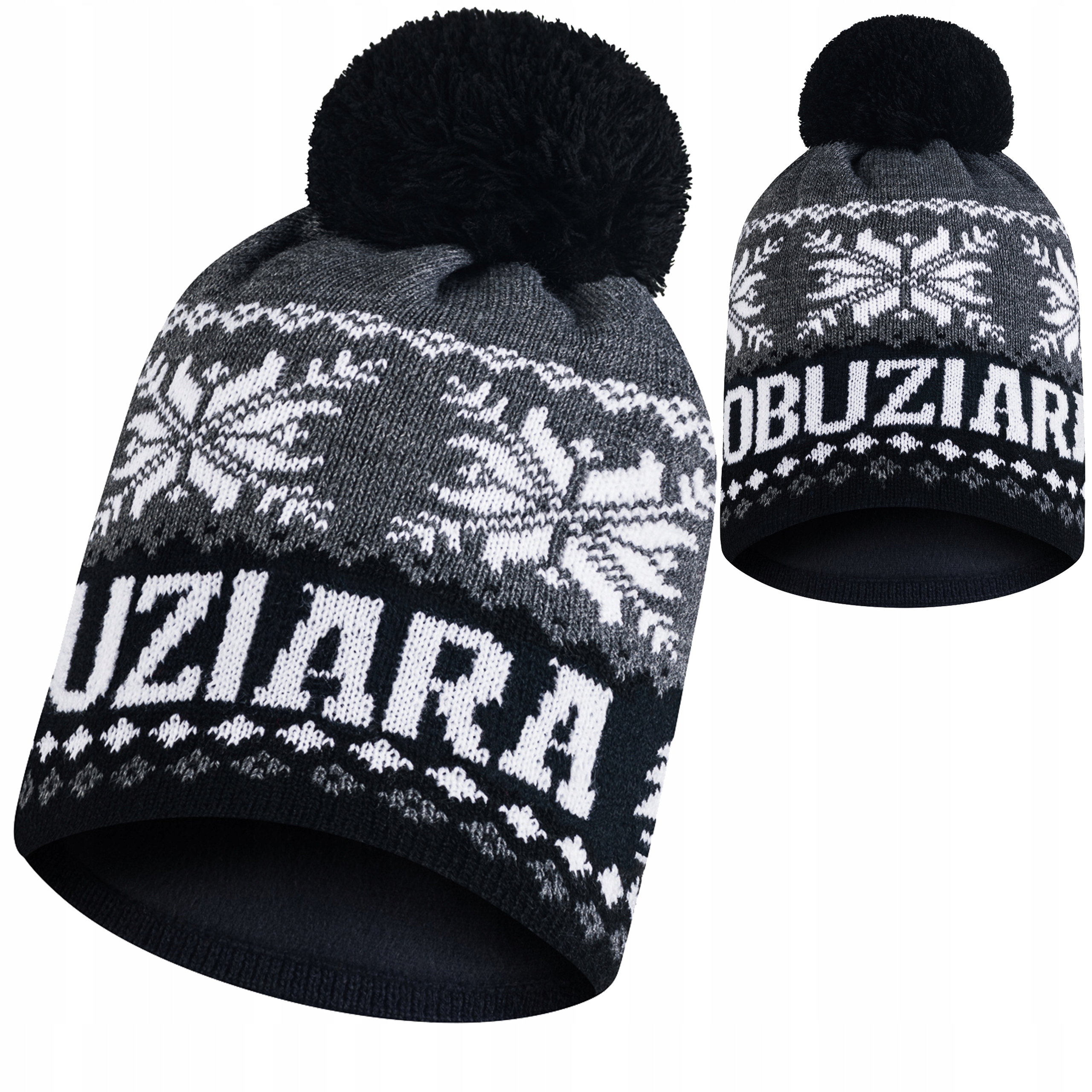 

Czapka zimowa Łobuziara z pomponem polar termoakt