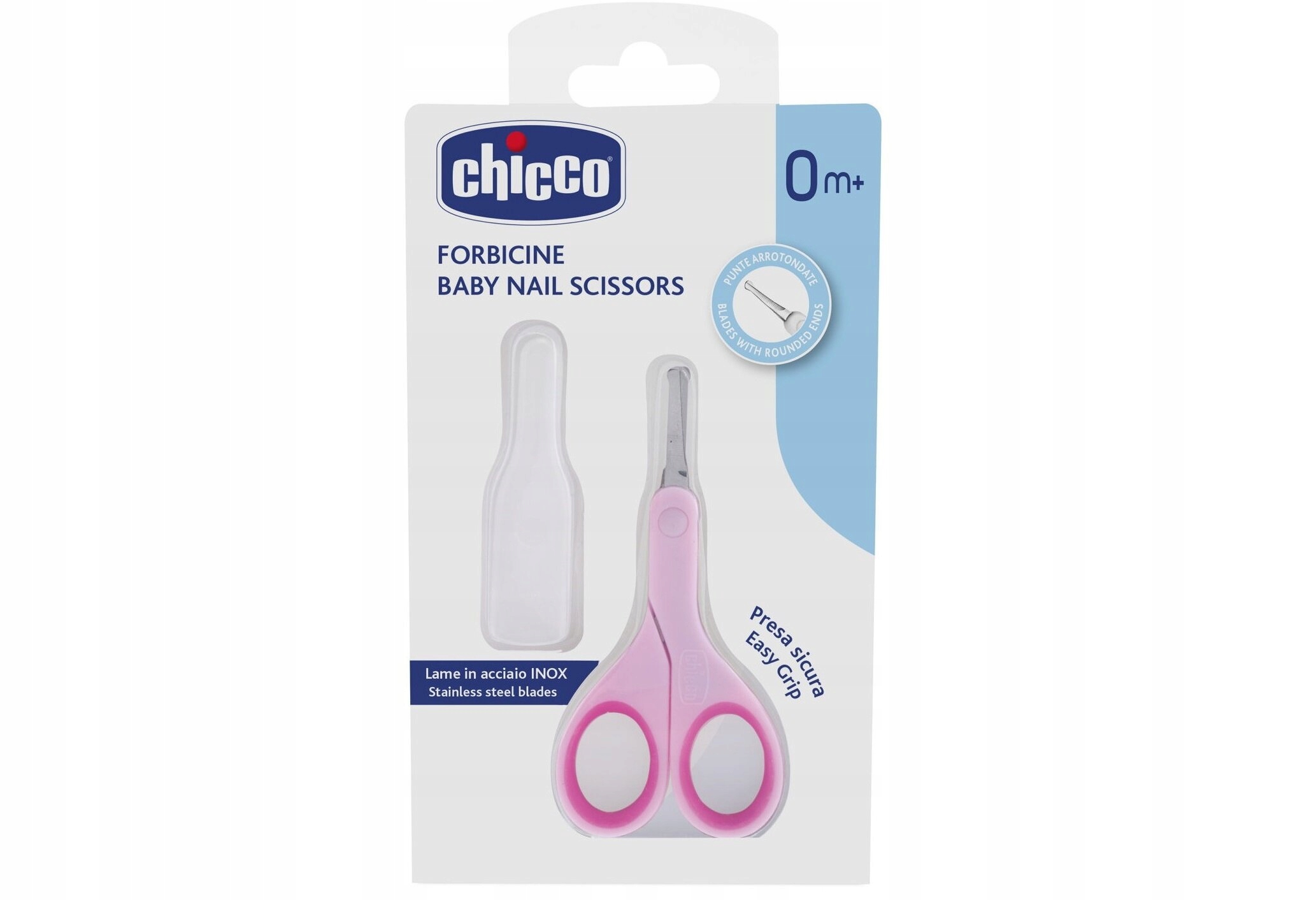 NOŻYCZKI Z OSŁONKĄ CHICCO RÓŻOWE 0 M+ EAN (GTIN) 8058664009916