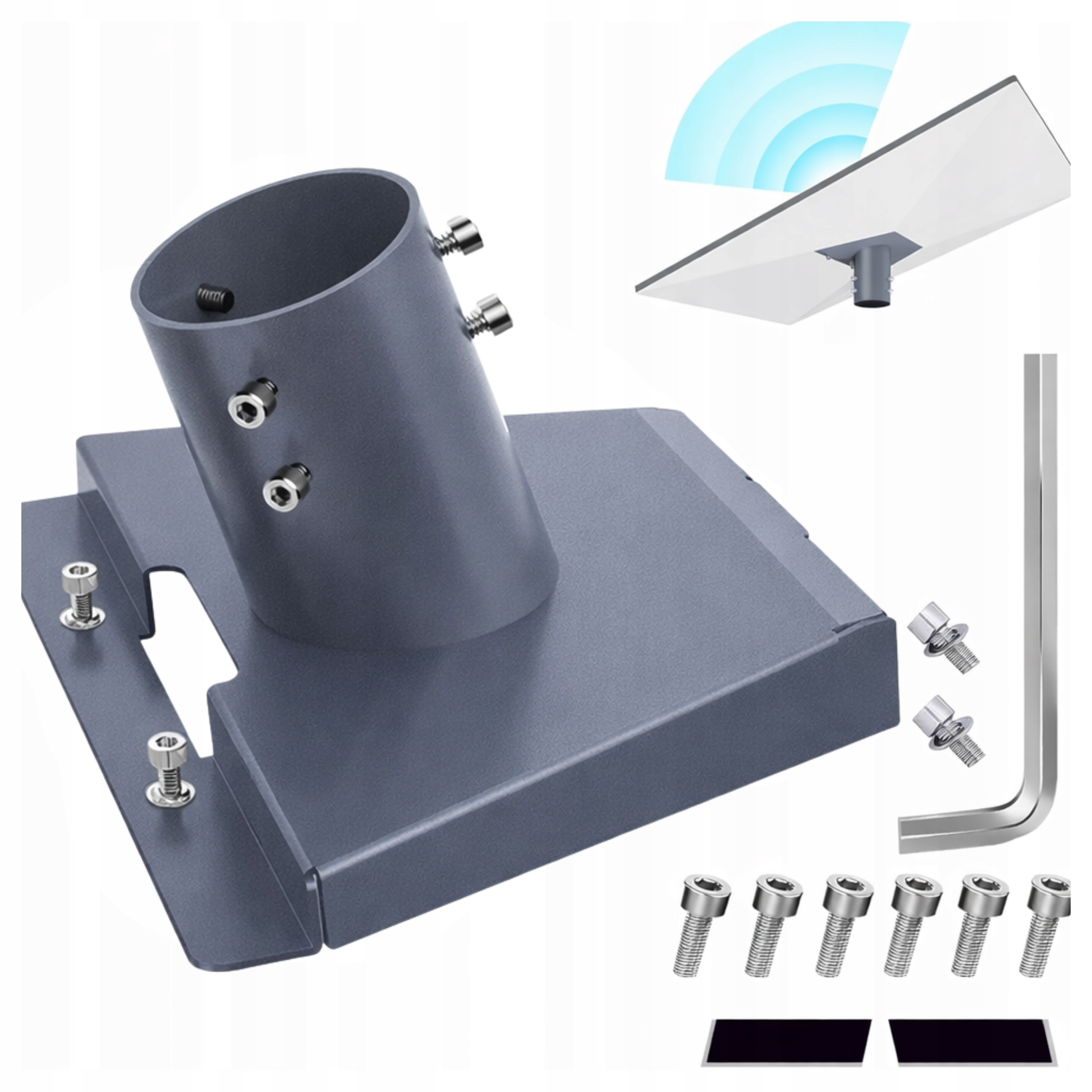 STARLINK ADAPTER UCHWYT MONTAŻOWY DO ANTENY GEN 3, DO RUR, METALOWY SZARY