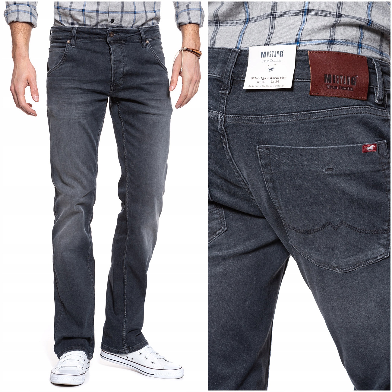 

Mustang Michigan Męskie Spodnie Jeansowe W32 L34