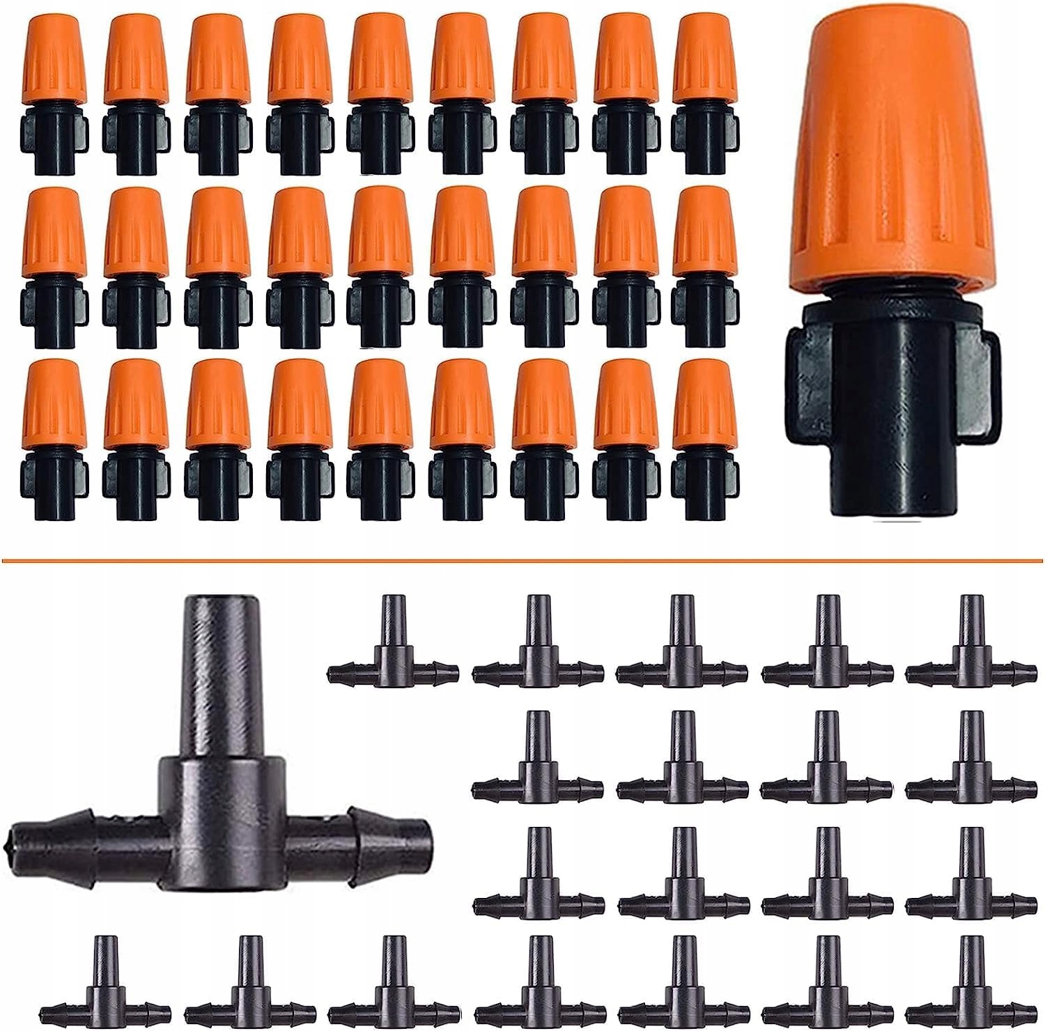 Systém kapkového zavlažování 100 trysek, mikrozavlažovače, úspora vody