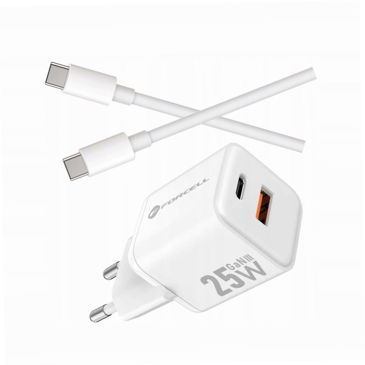 Szybka ładowarka Gan 25W 2 porty z kablem Usb-c do Realme 14 5G