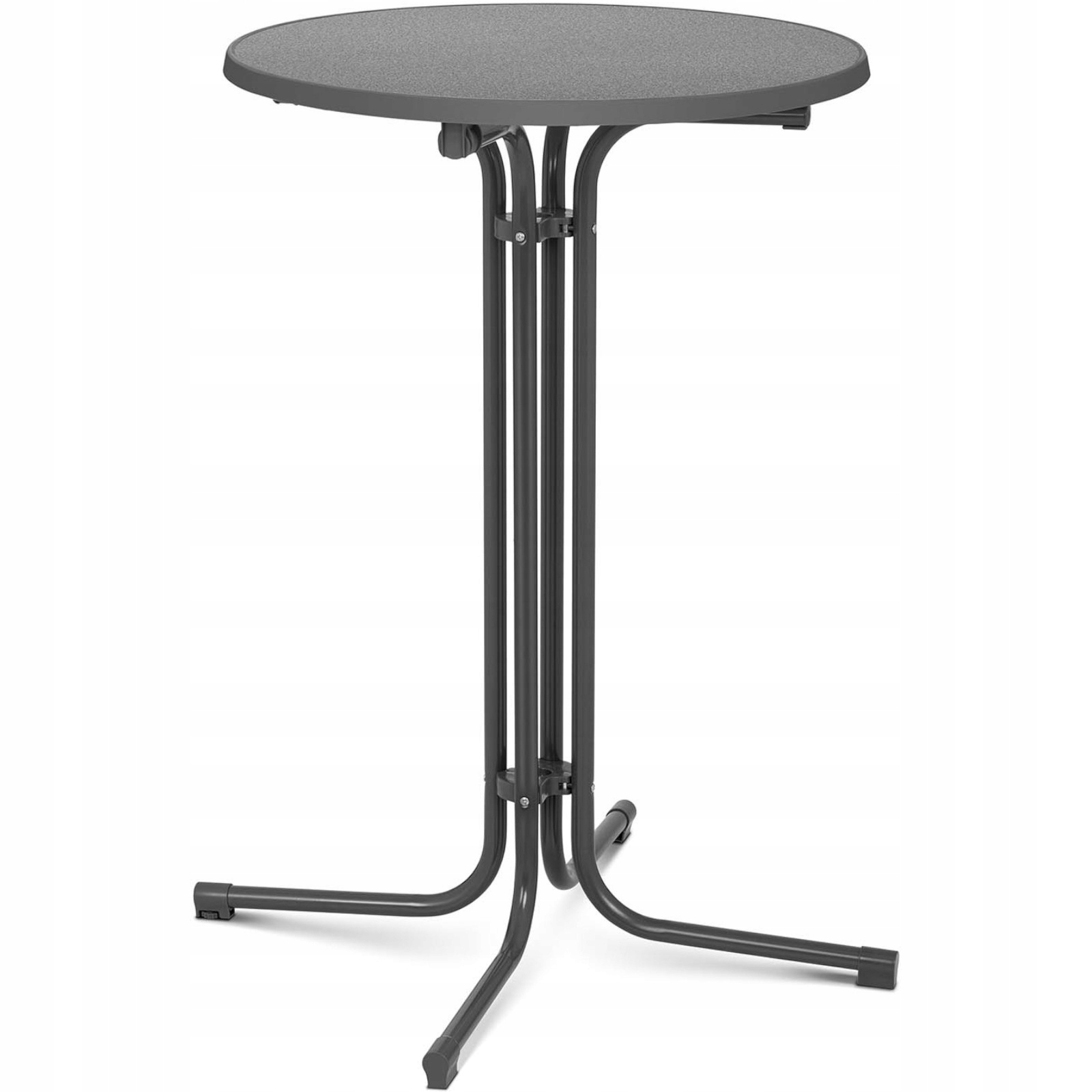 Barový Stůl Kulatý, Vysoký, Skládací Banketový, Cateringový, Šedý