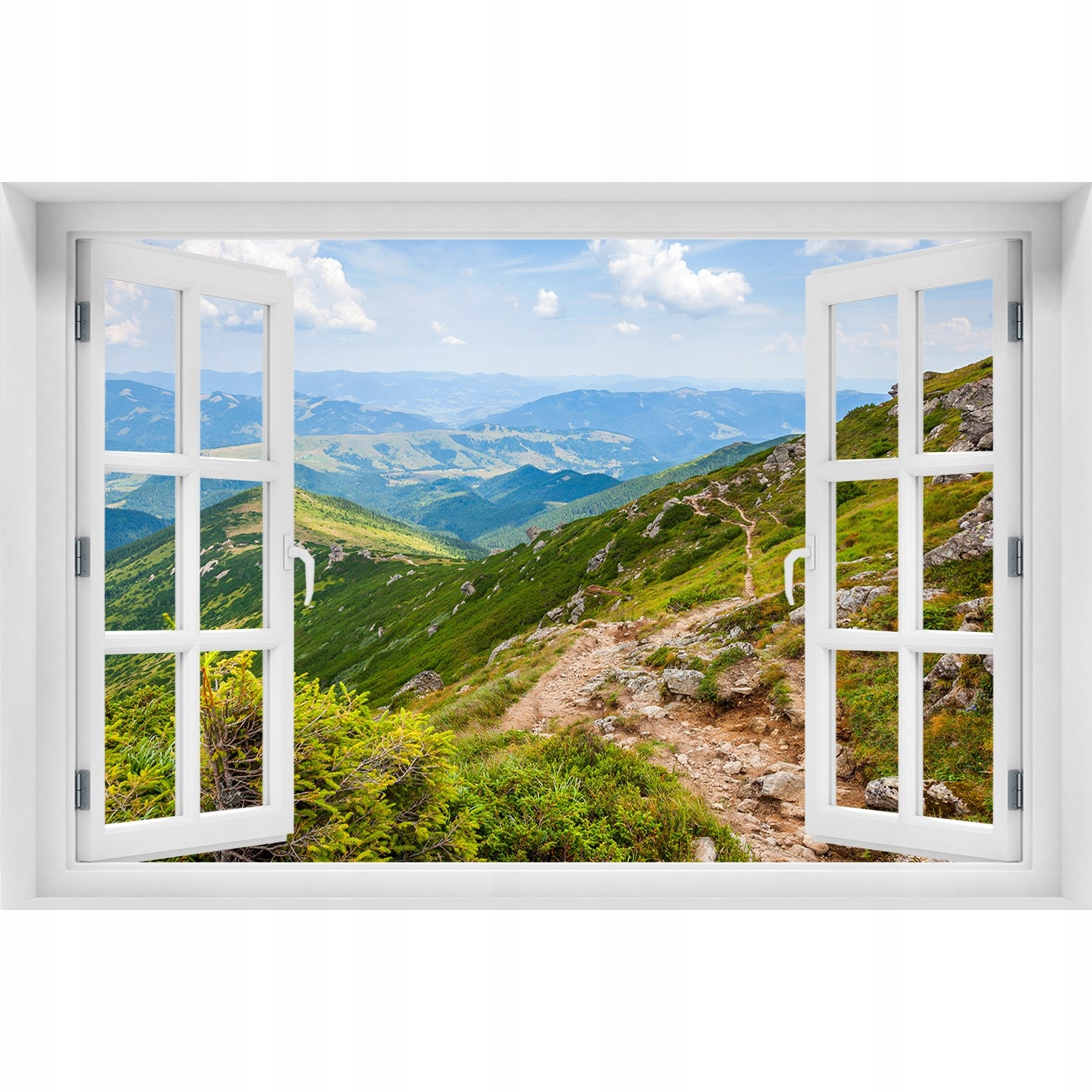 

Samoprzylepna Naklejka na ścianę Zielone wzgórza