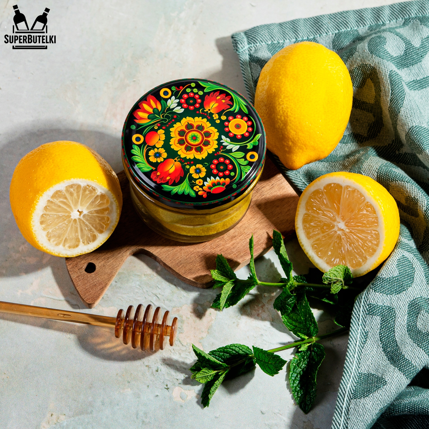 ZESTAW ZAKRĘTKI WIECZKA NAKRĘTKI fi 82 mm kwiatki haftowane kwiaty 10 SZTUK EAN (GTIN) 5905325321067