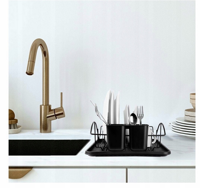 SUSZARKA CZARNA NACZYNIA TALERZE OCIEKACZ NACZYŃ Typ jednopoziomowa