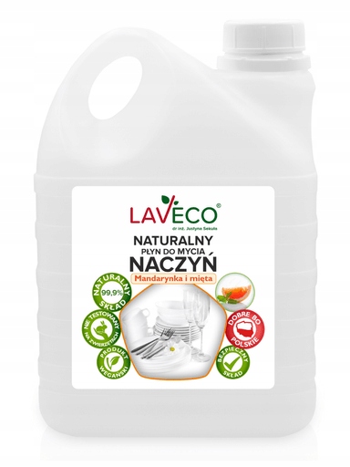 Levně Přírodní prostředek na mytí nádobí – mandarinka a máta – 2 l