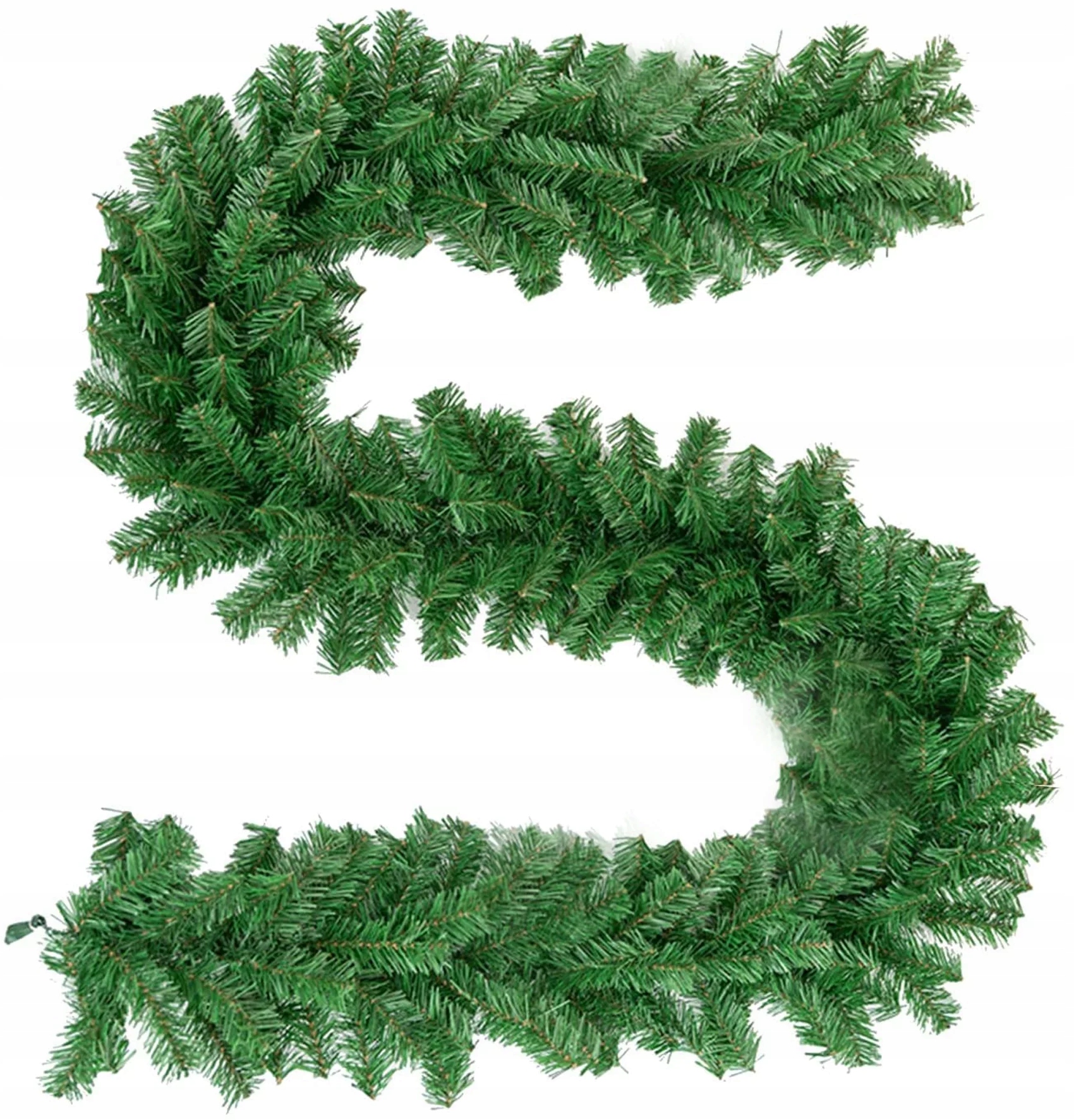 GIRLANDA ŚWIĄTECZNA CHOINKOWA OZBDOBA DEKORACJA ŁAŃCUCH ZIELONA GĘSTA 2,7m