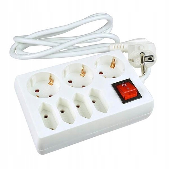 

Listwa zasilająca przedłużacz 7 gniazd wyłącznik